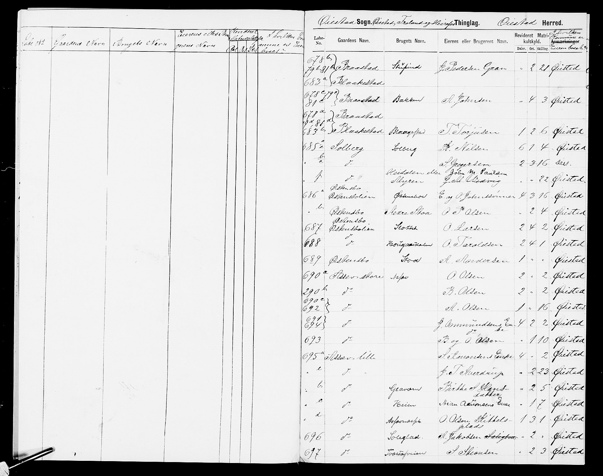 SAK, 1875 census for 0920P Øyestad, 1875, p. 29