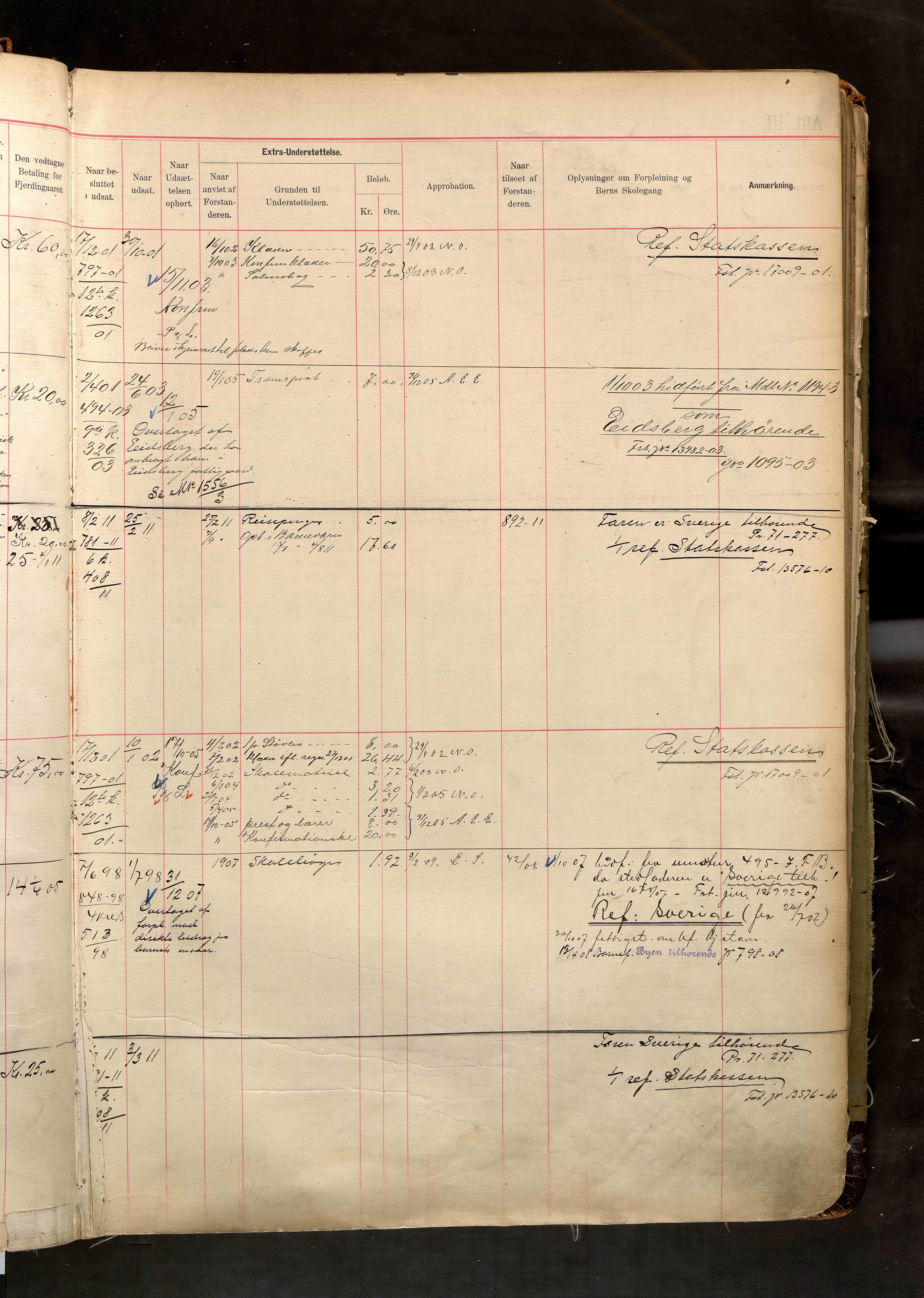 Fattigvesenet, OBA/A-20045/H/Hd/L0005: Manntallsprotokoll. Mnr. 1-500, 1897-1910, p. 105