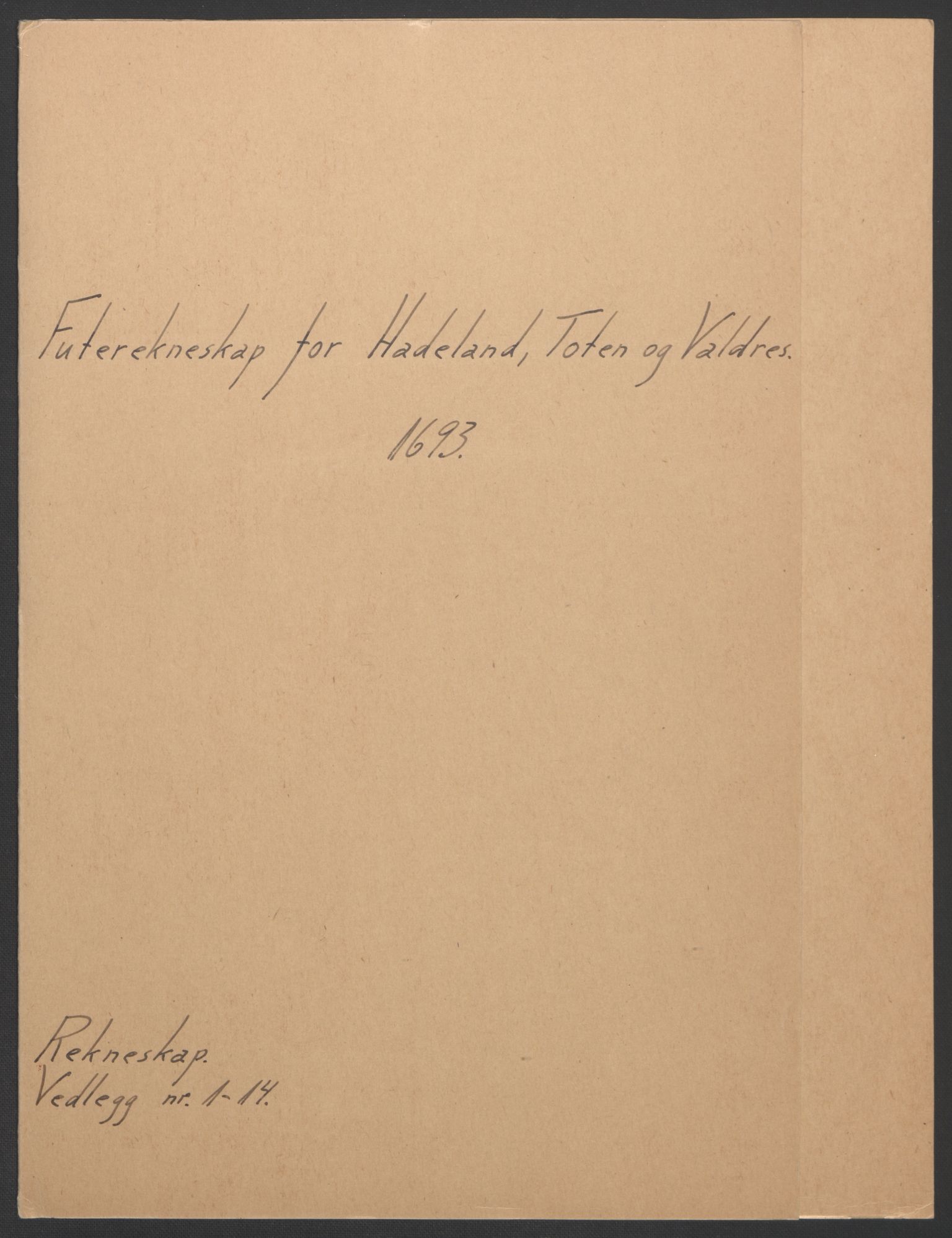 Rentekammeret inntil 1814, Reviderte regnskaper, Fogderegnskap, RA/EA-4092/R18/L1292: Fogderegnskap Hadeland, Toten og Valdres, 1693-1694, p. 2