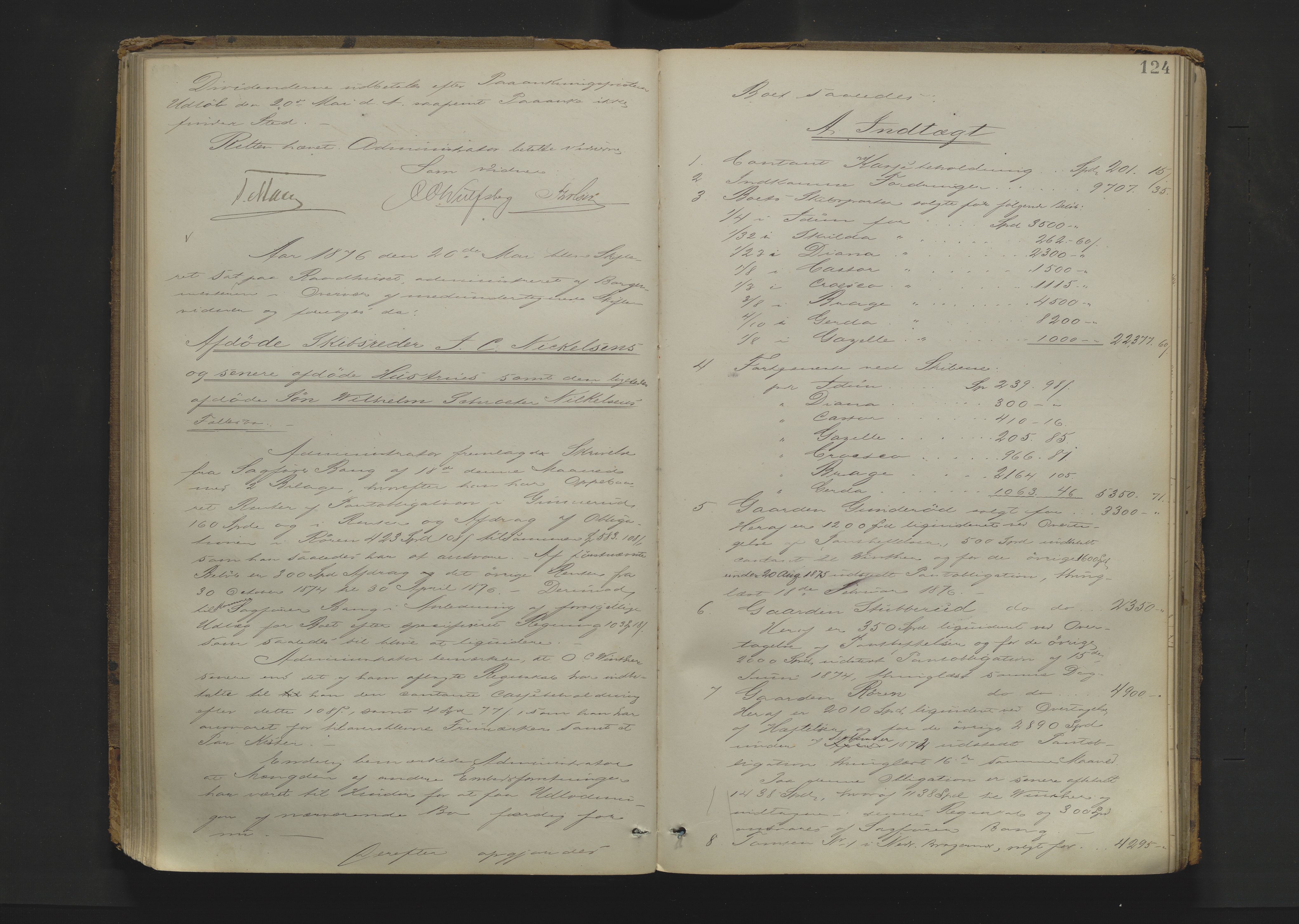 Drammen byfogd, AV/SAKO-A-222/H/Hb/Hbd/Hbda/L0003: Skifteutlodningsprotokoll., 1872-1878, p. 124