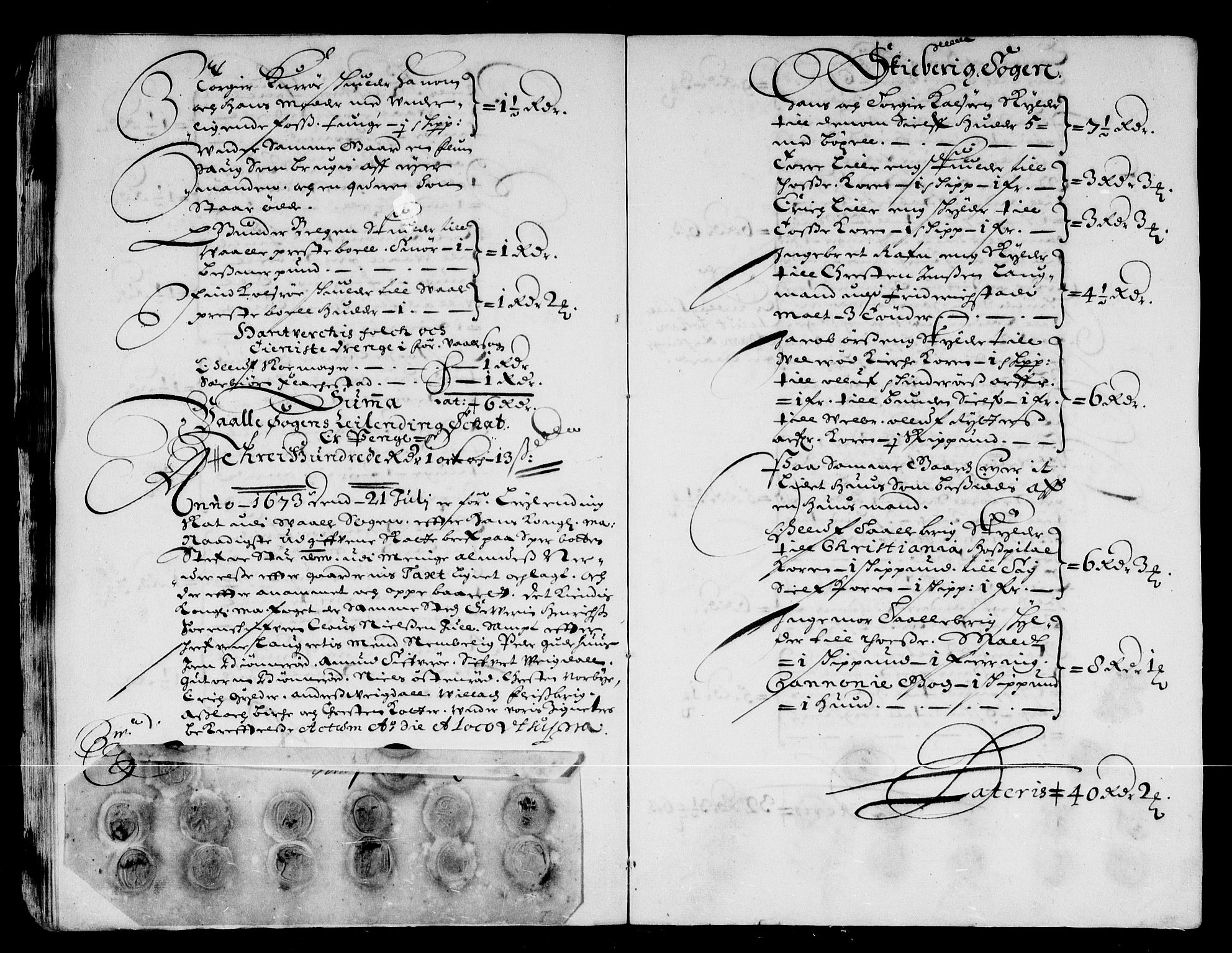 Rentekammeret inntil 1814, Reviderte regnskaper, Stiftamtstueregnskaper, Landkommissariatet på Akershus og Akershus stiftamt, AV/RA-EA-5869/R/Rb/L0091: Akershus stiftamt, 1673