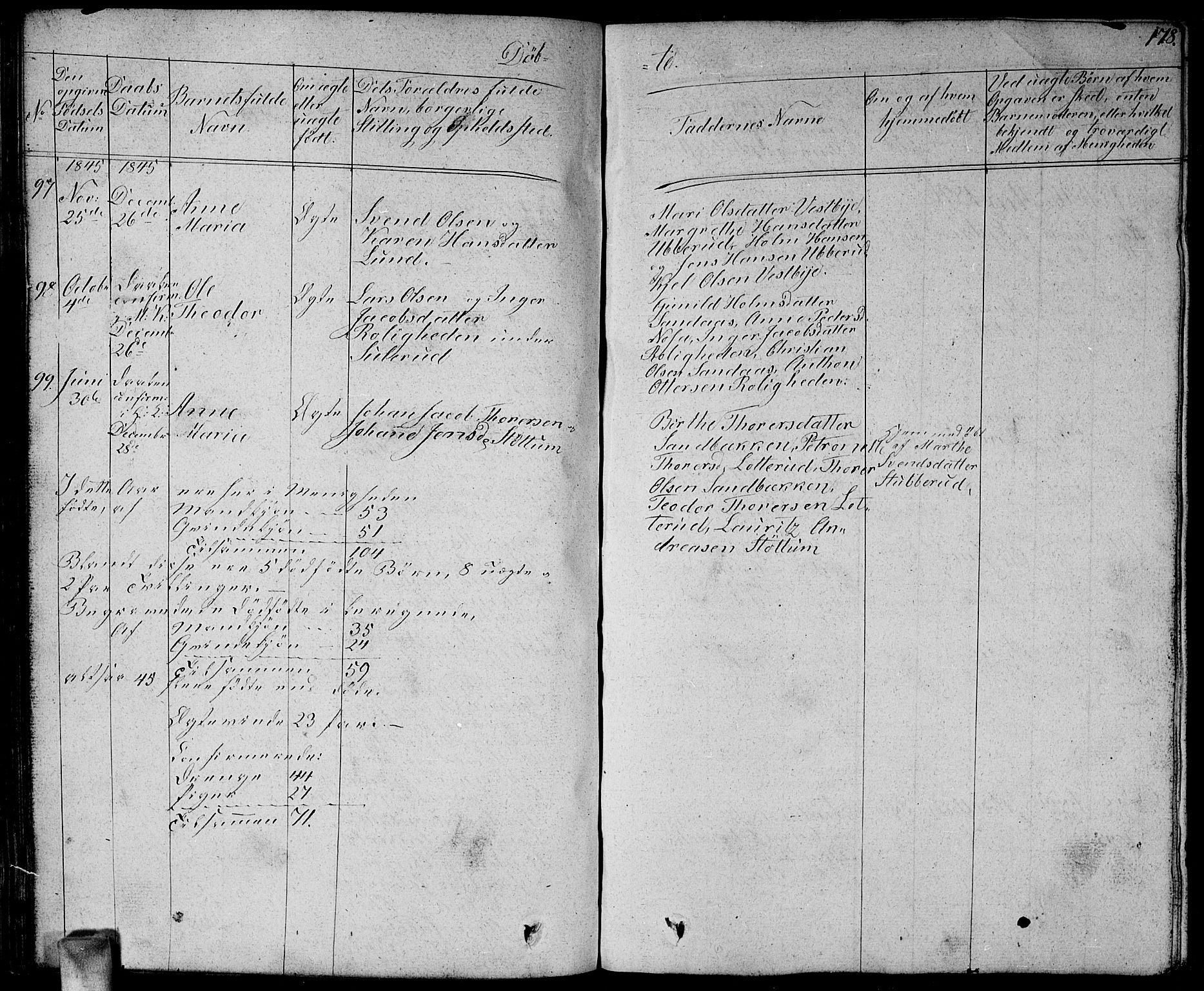 Enebakk prestekontor Kirkebøker, AV/SAO-A-10171c/G/Ga/L0003: Parish register (copy) no. I 3, 1833-1849, p. 178