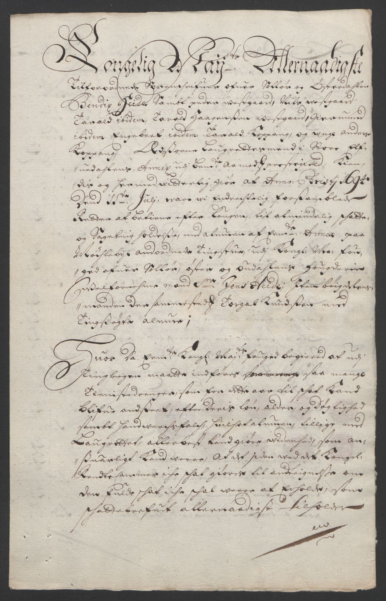 Rentekammeret inntil 1814, Reviderte regnskaper, Fogderegnskap, AV/RA-EA-4092/R13/L0832: Fogderegnskap Solør, Odal og Østerdal, 1694, p. 280