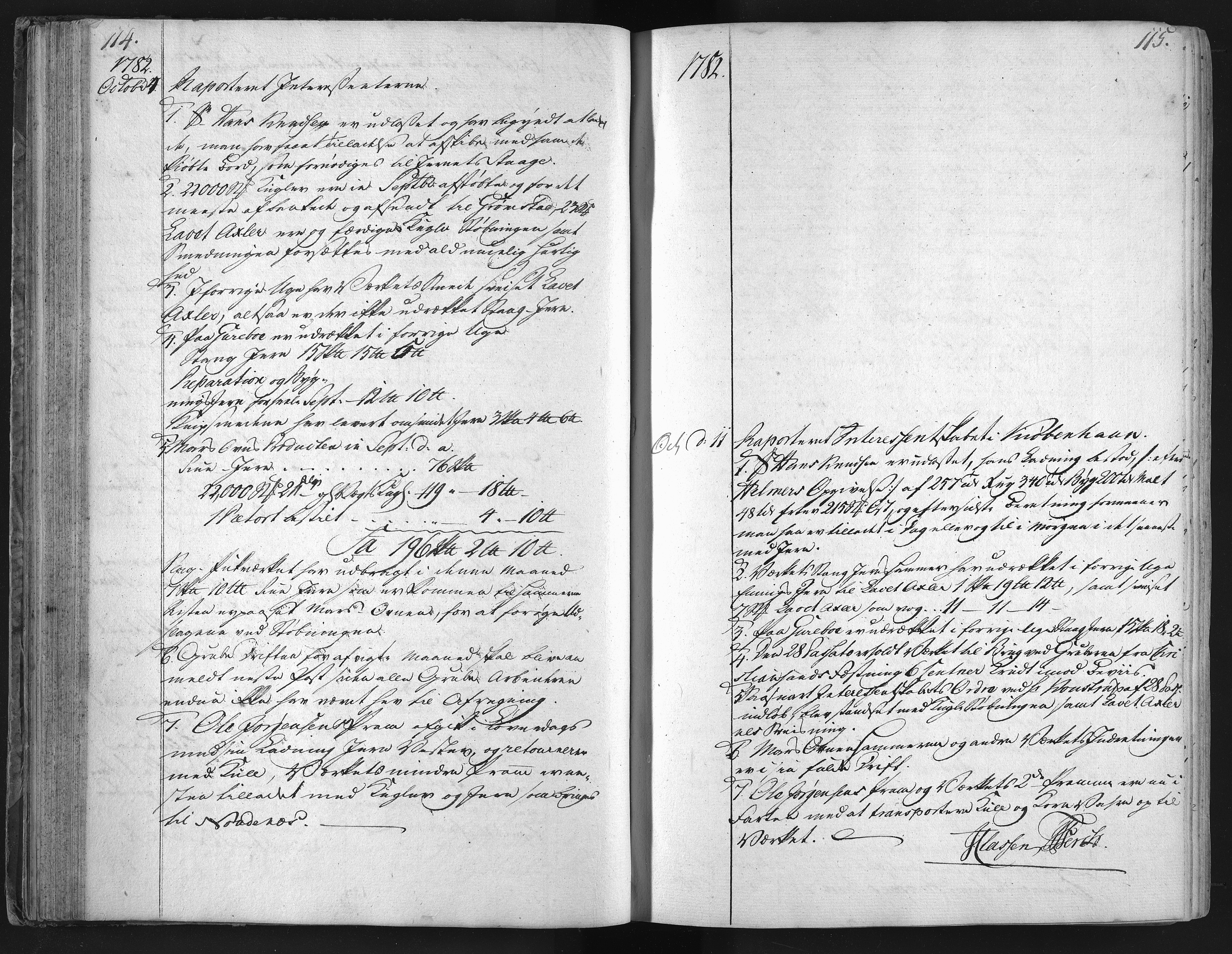 Froland Verk, AAKS/DA-1023/1/01/L0002: Brevkopibok, 1780-1785, p. 114-115