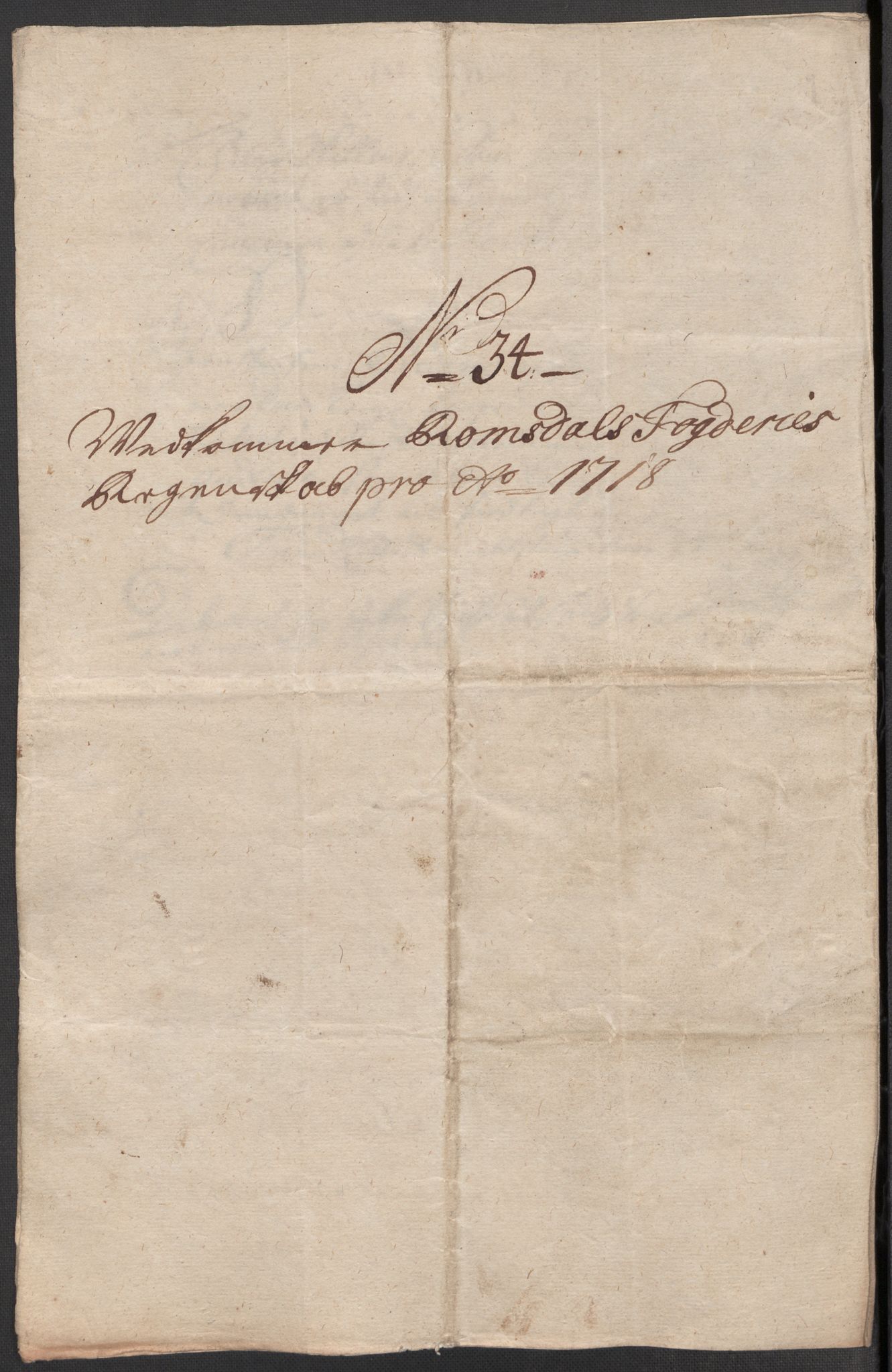 Rentekammeret inntil 1814, Reviderte regnskaper, Fogderegnskap, RA/EA-4092/R55/L3665: Fogderegnskap Romsdal, 1718, p. 204