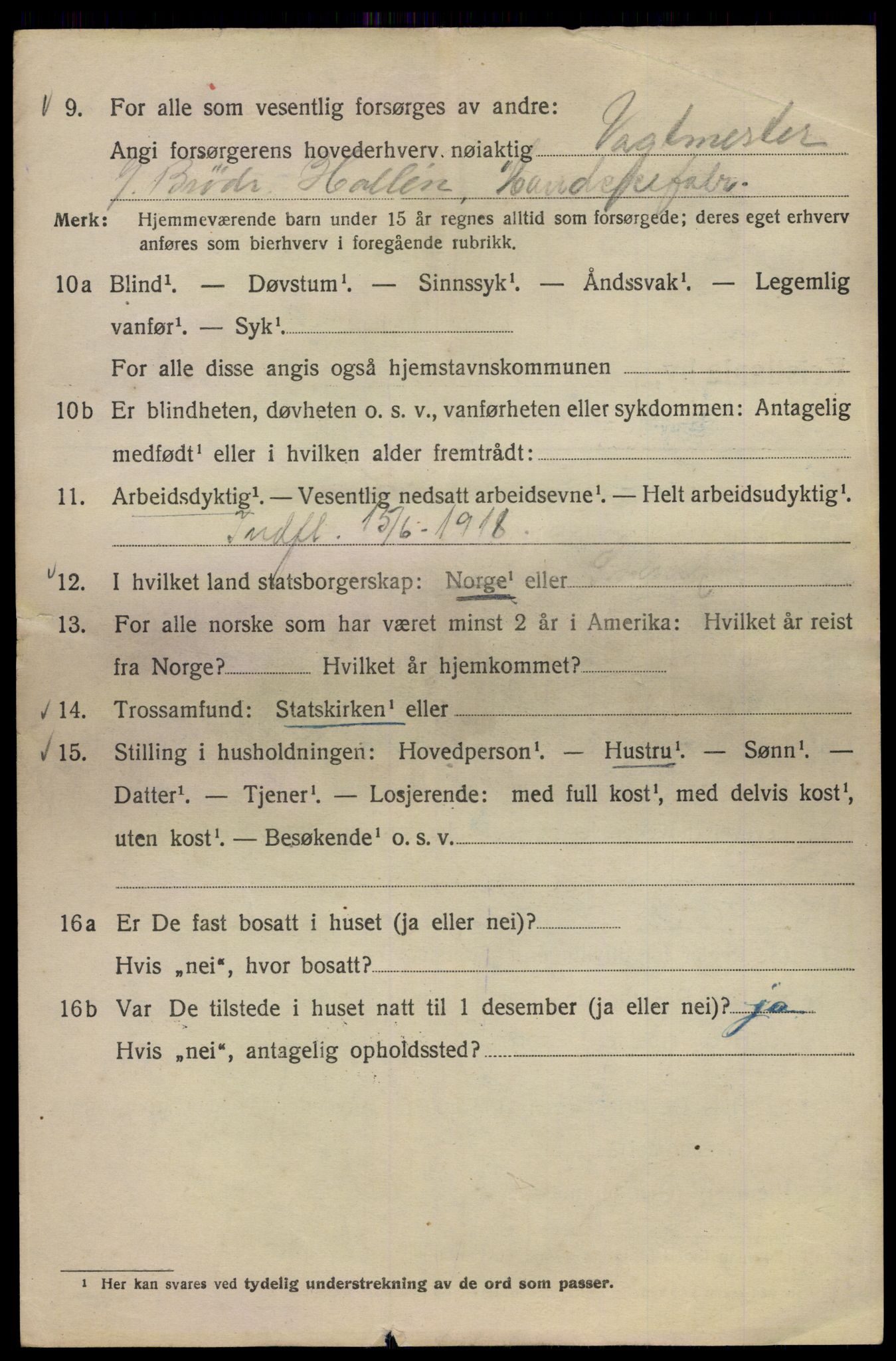 SAO, 1920 census for Kristiania, 1920, p. 298054