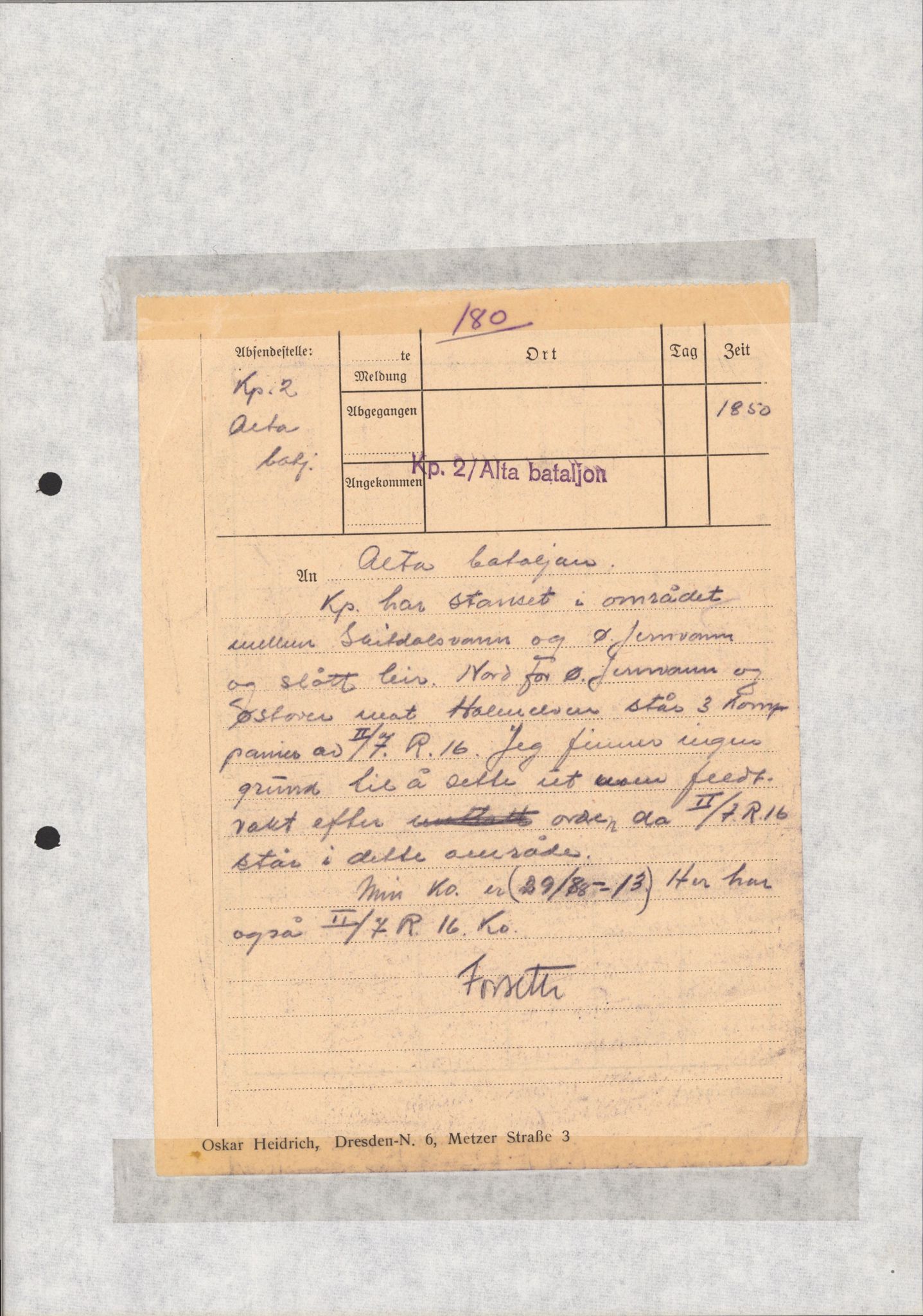 Forsvaret, Forsvarets krigshistoriske avdeling, AV/RA-RAFA-2017/Y/Yb/L0150: II-C-11-640  -  6. Divisjon: Alta bataljon, 1940-1964, p. 246