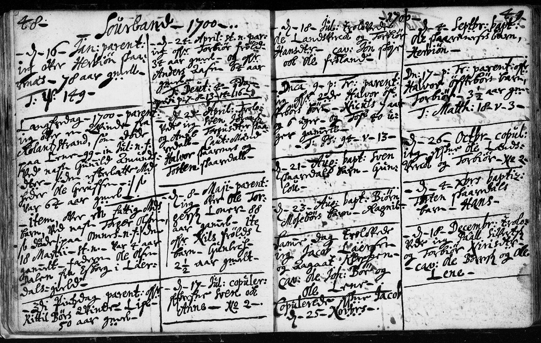 Hjartdal kirkebøker, SAKO/A-270/F/Fa/L0001: Parish register (official) no. I 1, 1685-1714, p. 48-49
