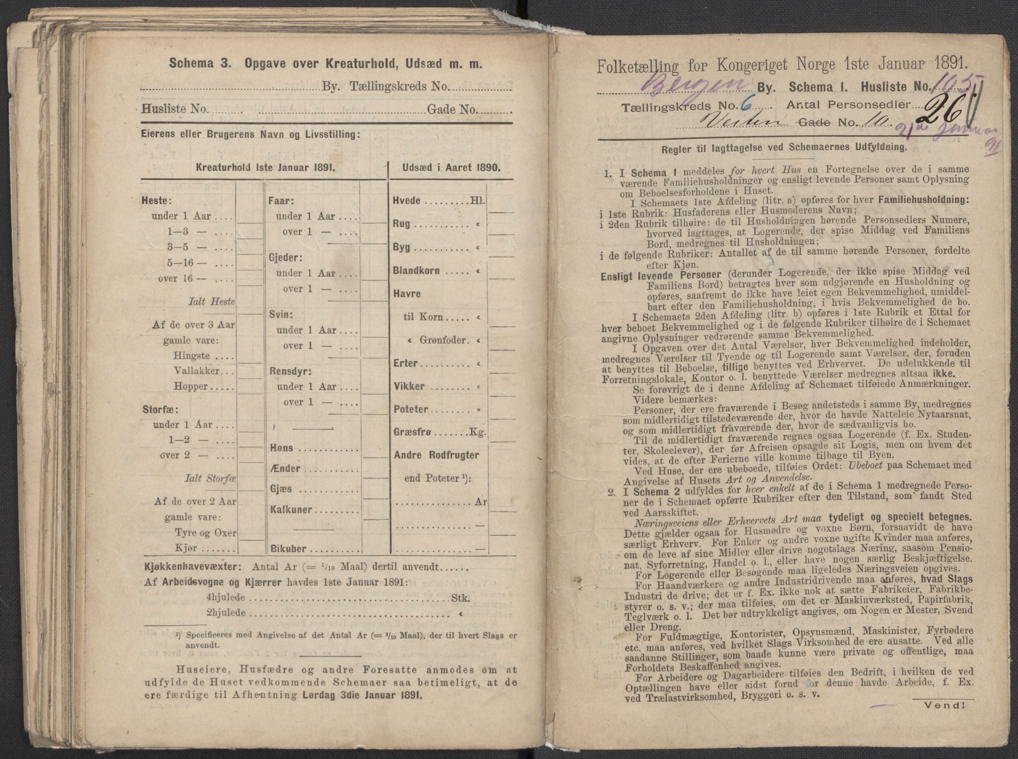 RA, 1891 Census for 1301 Bergen, 1891, p. 1202