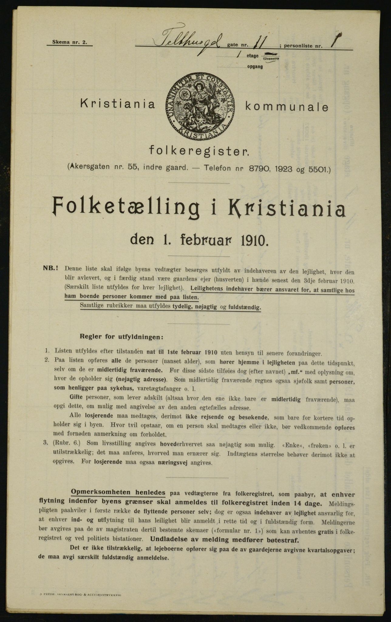 OBA, Municipal Census 1910 for Kristiania, 1910, p. 102190