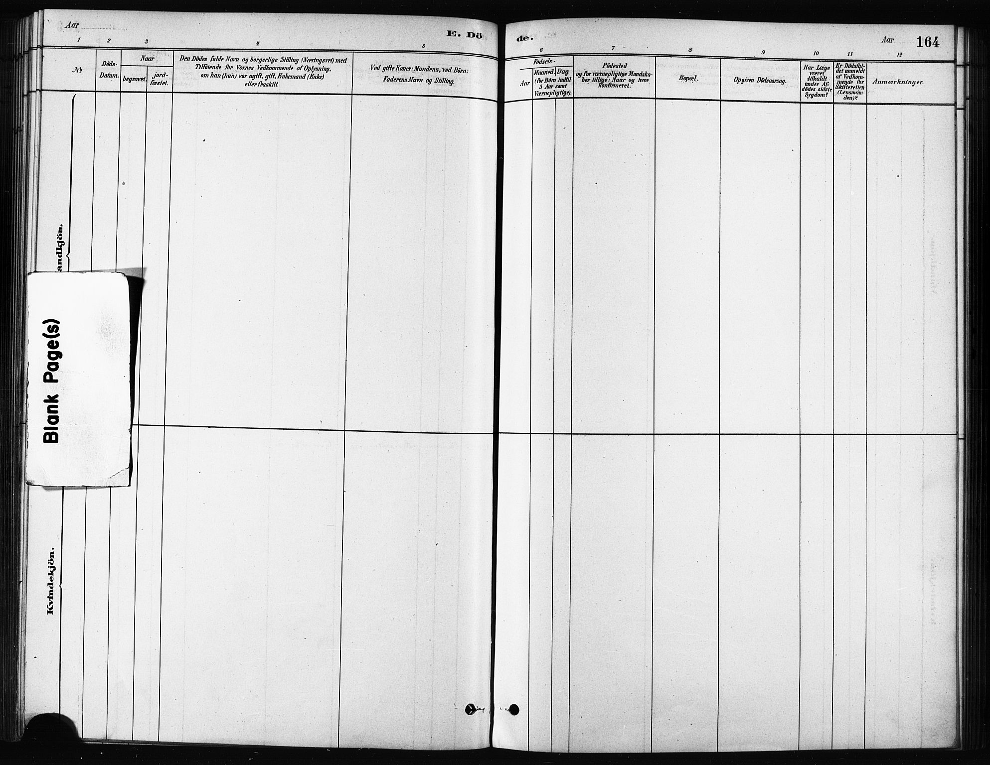 Karlsøy sokneprestembete, SATØ/S-1299/H/Ha/Haa/L0011kirke: Parish register (official) no. 11, 1879-1892, p. 164