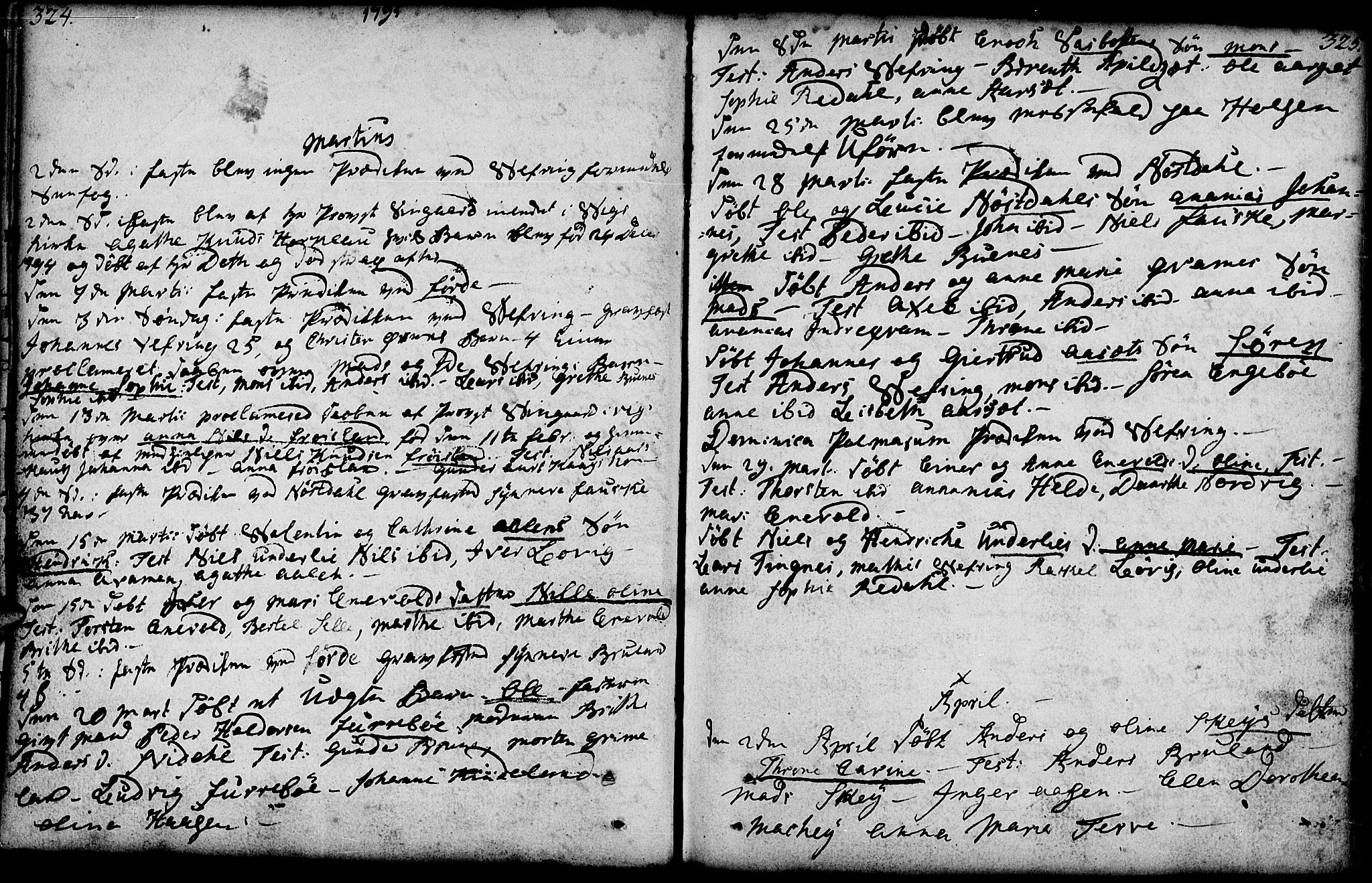 Førde sokneprestembete, AV/SAB-A-79901/H/Haa/Haaa/L0004: Parish register (official) no. A 4, 1781-1803, p. 324-325