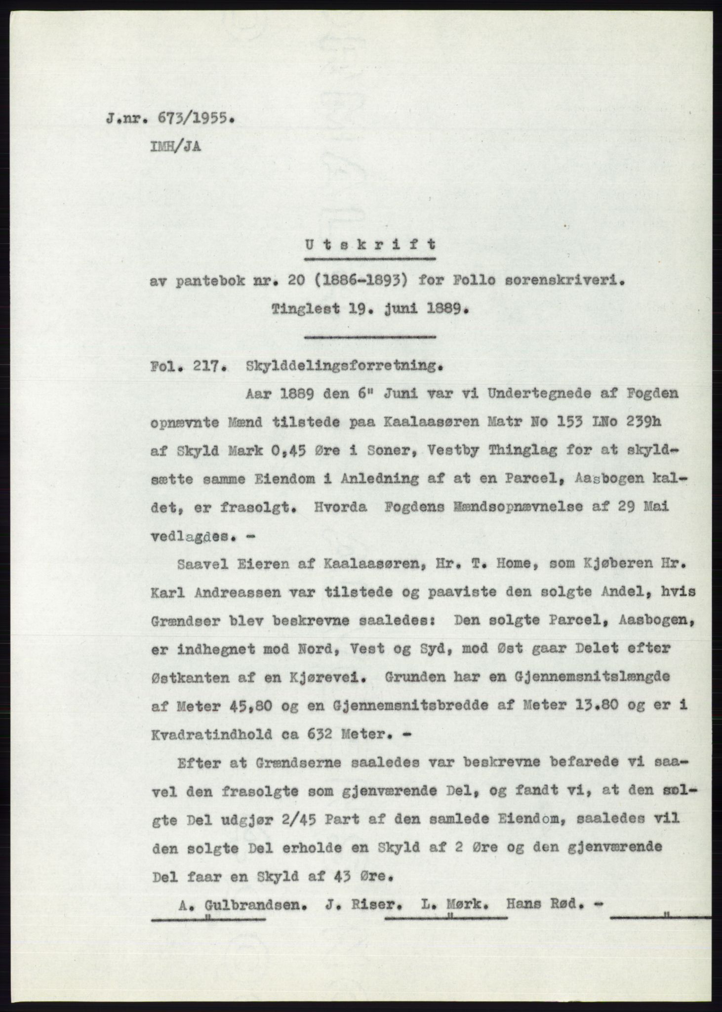 Statsarkivet i Oslo, SAO/A-10621/Z/Zd/L0002: Avskrifter, j.nr 5-691/1955, 1955, p. 464