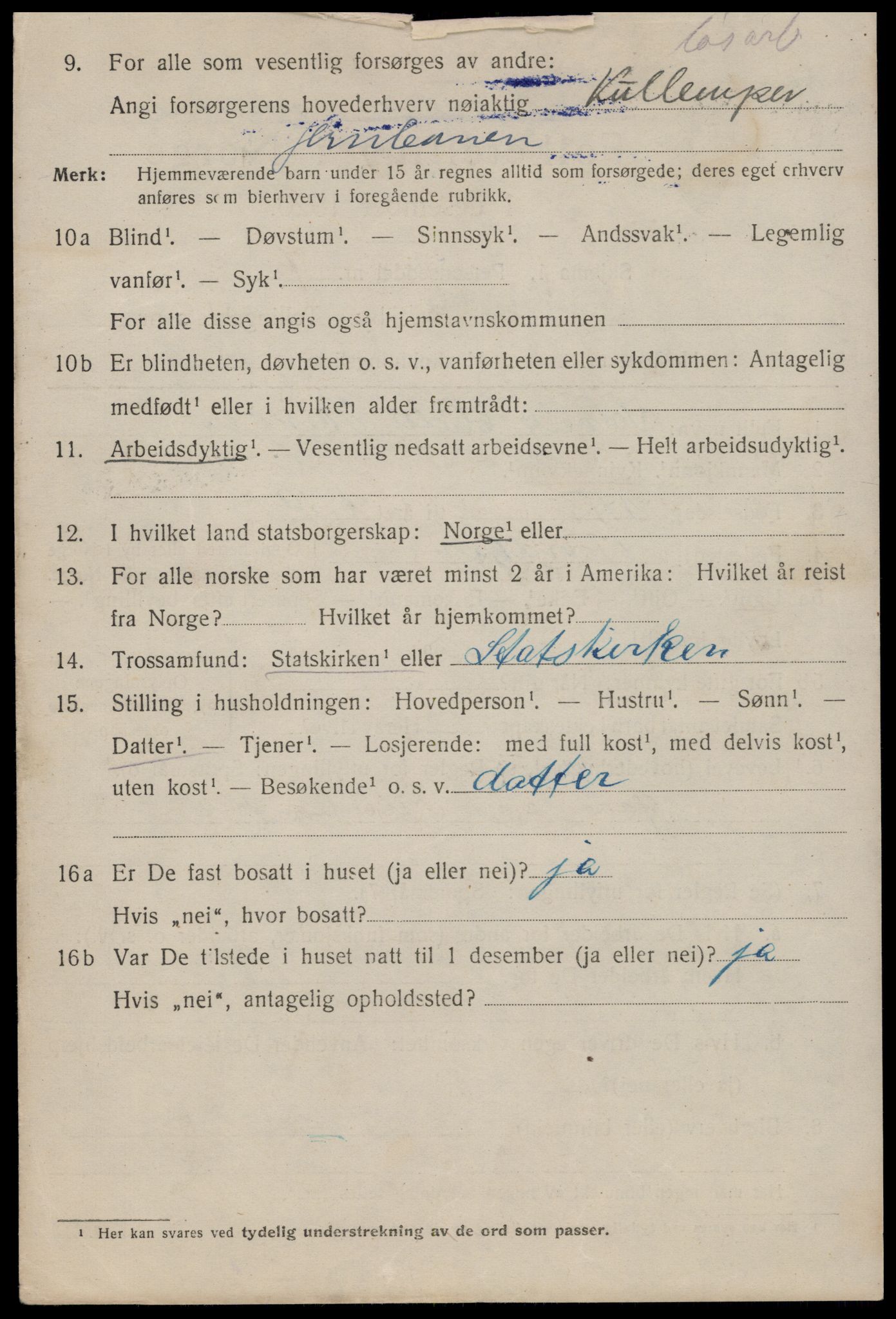 SAT, 1920 census for Trondheim, 1920, p. 128787