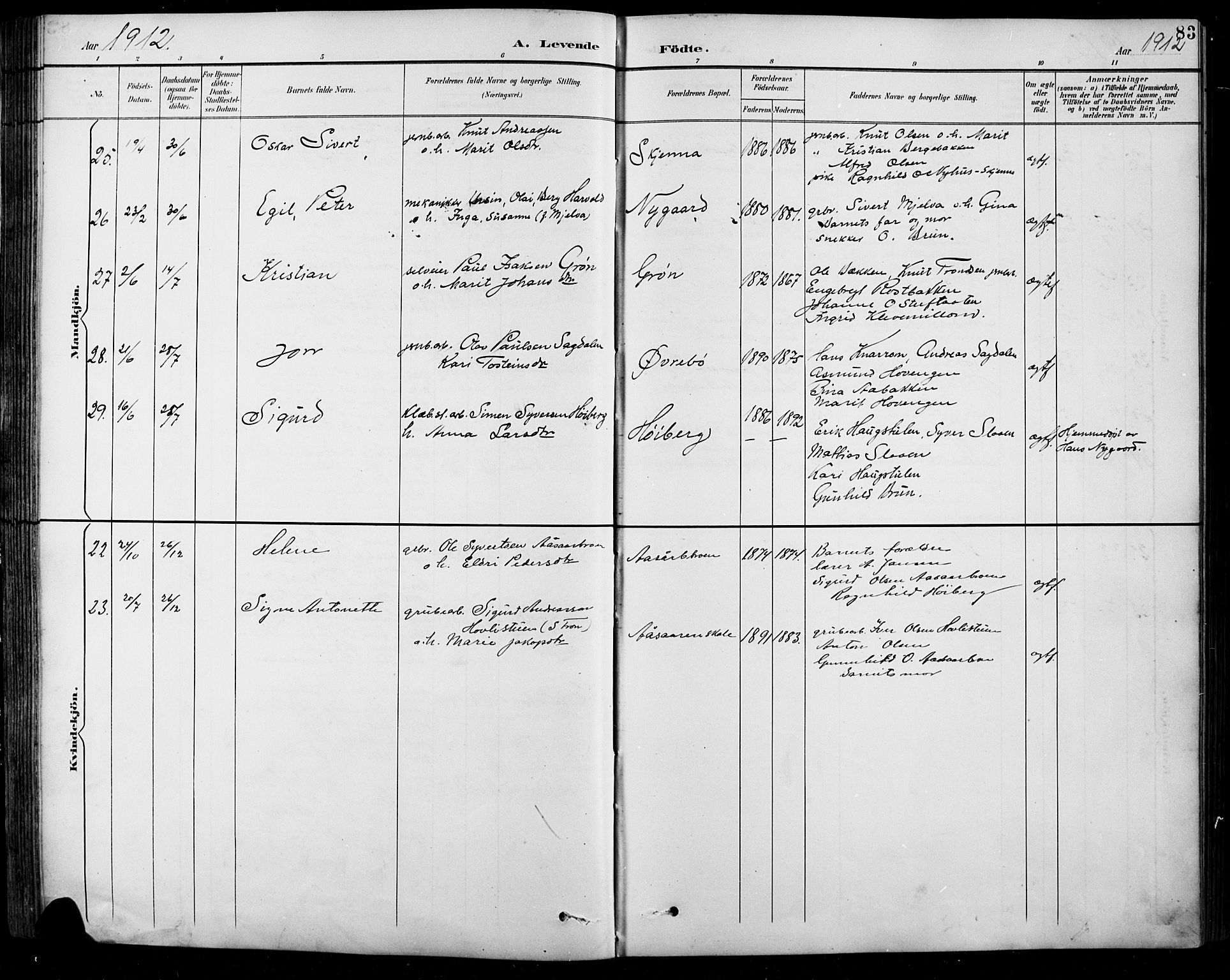 Sel prestekontor, AV/SAH-PREST-074/H/Ha/Hab/L0001: Parish register (copy) no. 1, 1894-1923, p. 83