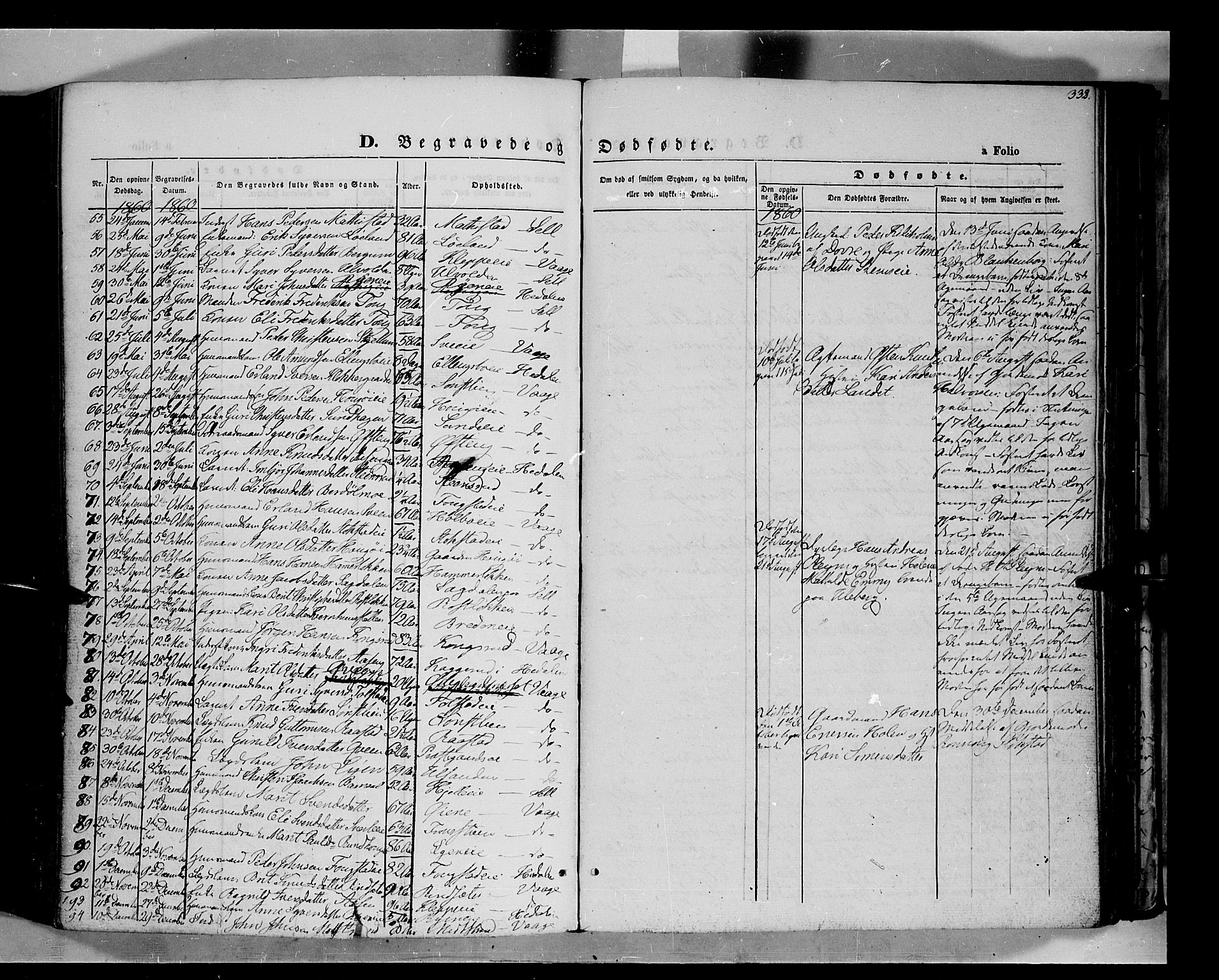 Vågå prestekontor, SAH/PREST-076/H/Ha/Haa/L0006: Parish register (official) no. 6 /1, 1856-1872, p. 332