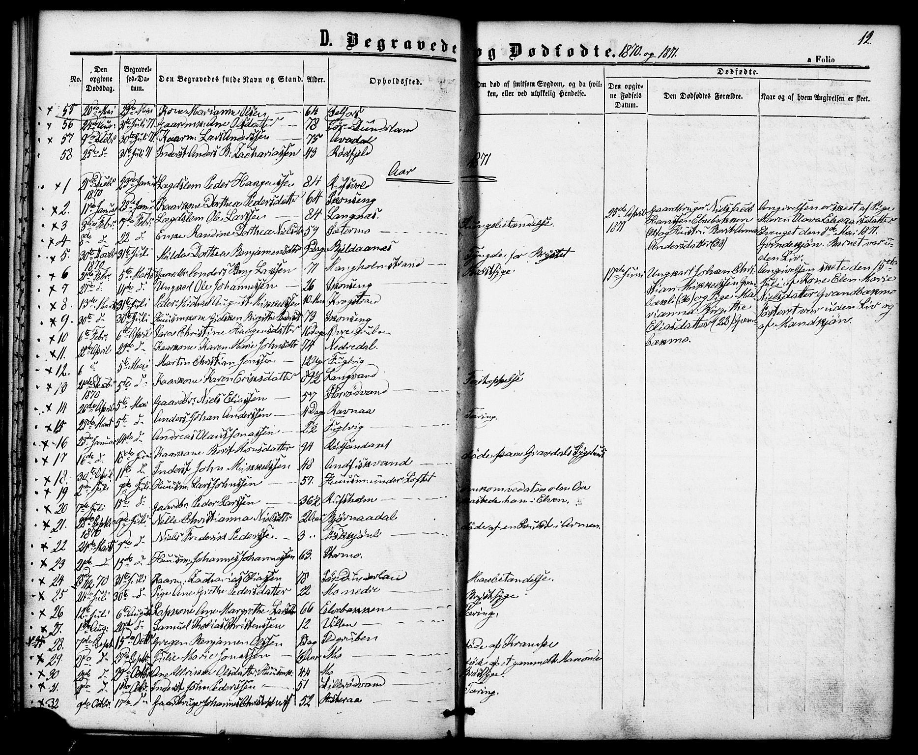 Ministerialprotokoller, klokkerbøker og fødselsregistre - Nordland, SAT/A-1459/827/L0396: Parish register (official) no. 827A08, 1864-1886, p. 12