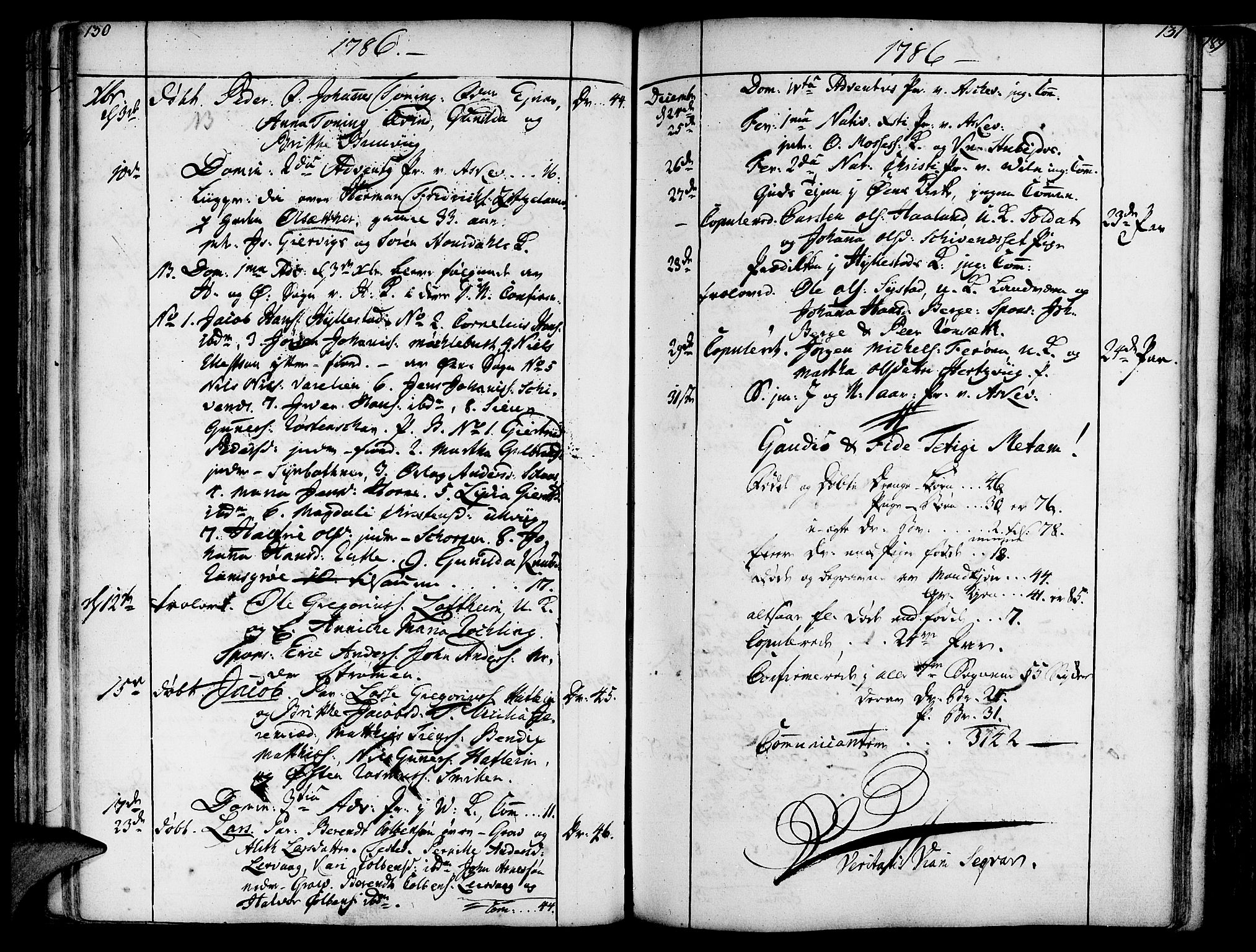 Askvoll sokneprestembete, AV/SAB-A-79501/H/Haa/Haaa/L0009: Parish register (official) no. A 9, 1776-1821, p. 130-131