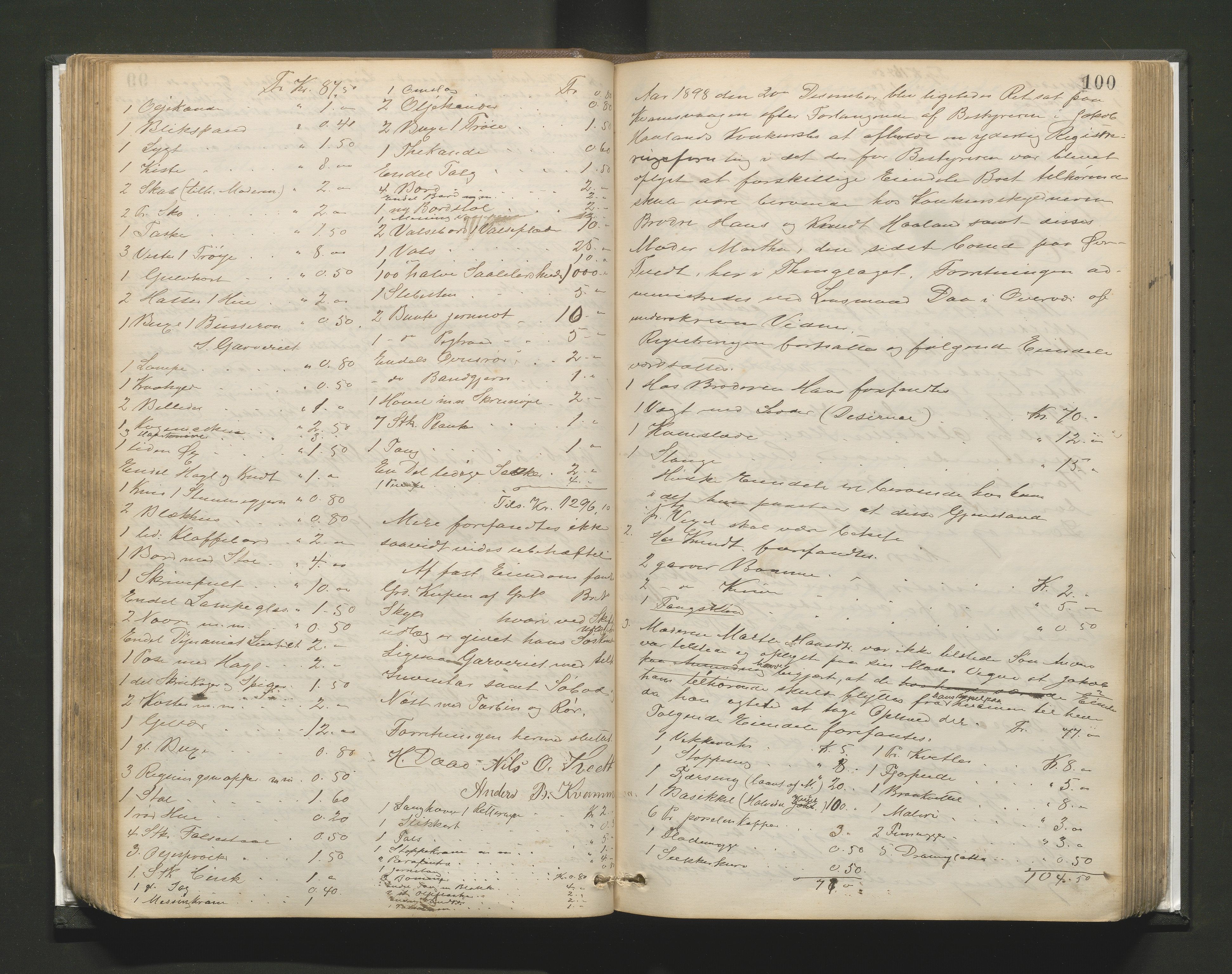 Lensmannen i Alversund, AV/SAB-A-30701/0006/L0001: Registreringsprotokoll, 1887-1913, p. 99b-100a