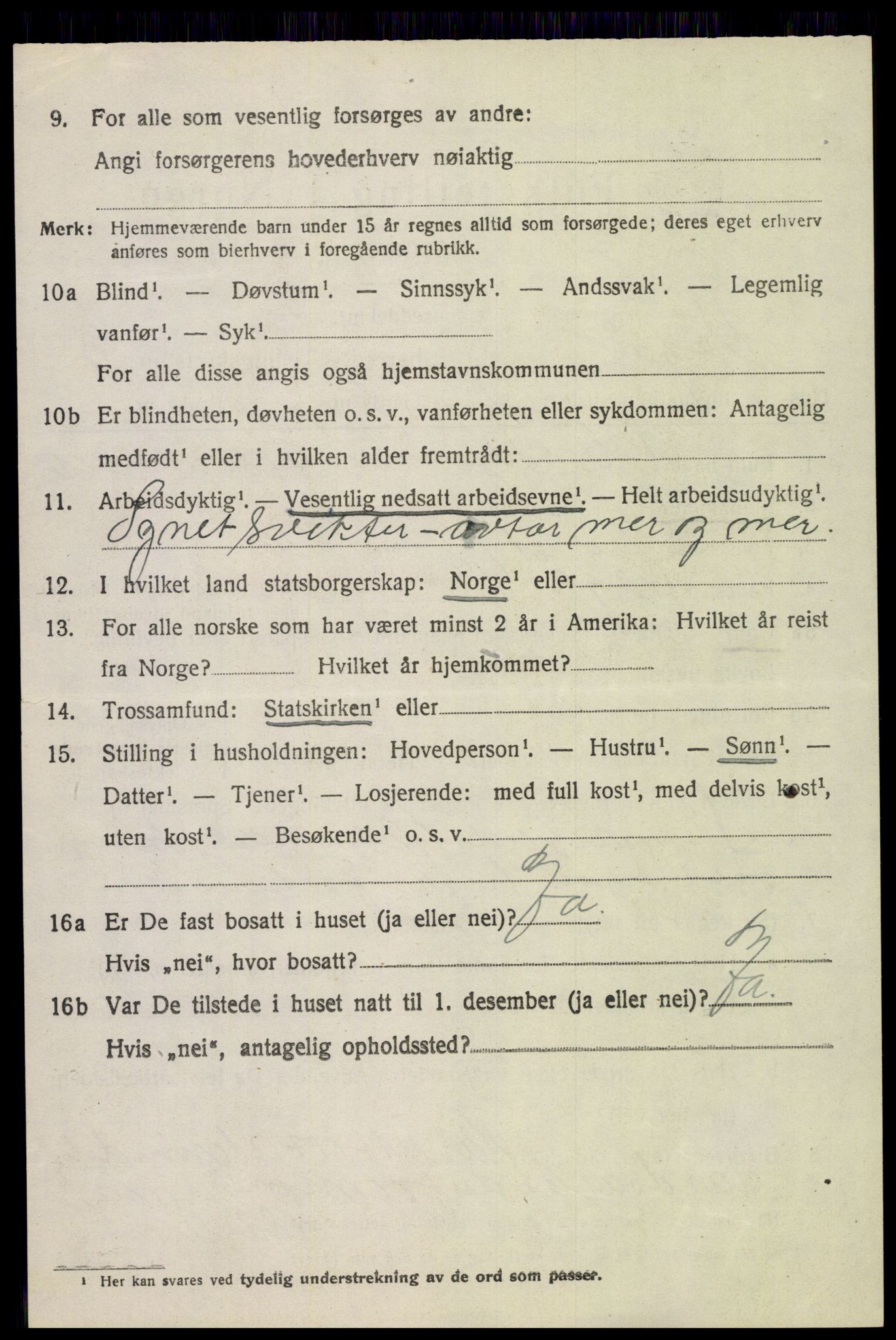 SAH, 1920 census for Vågå, 1920, p. 2683