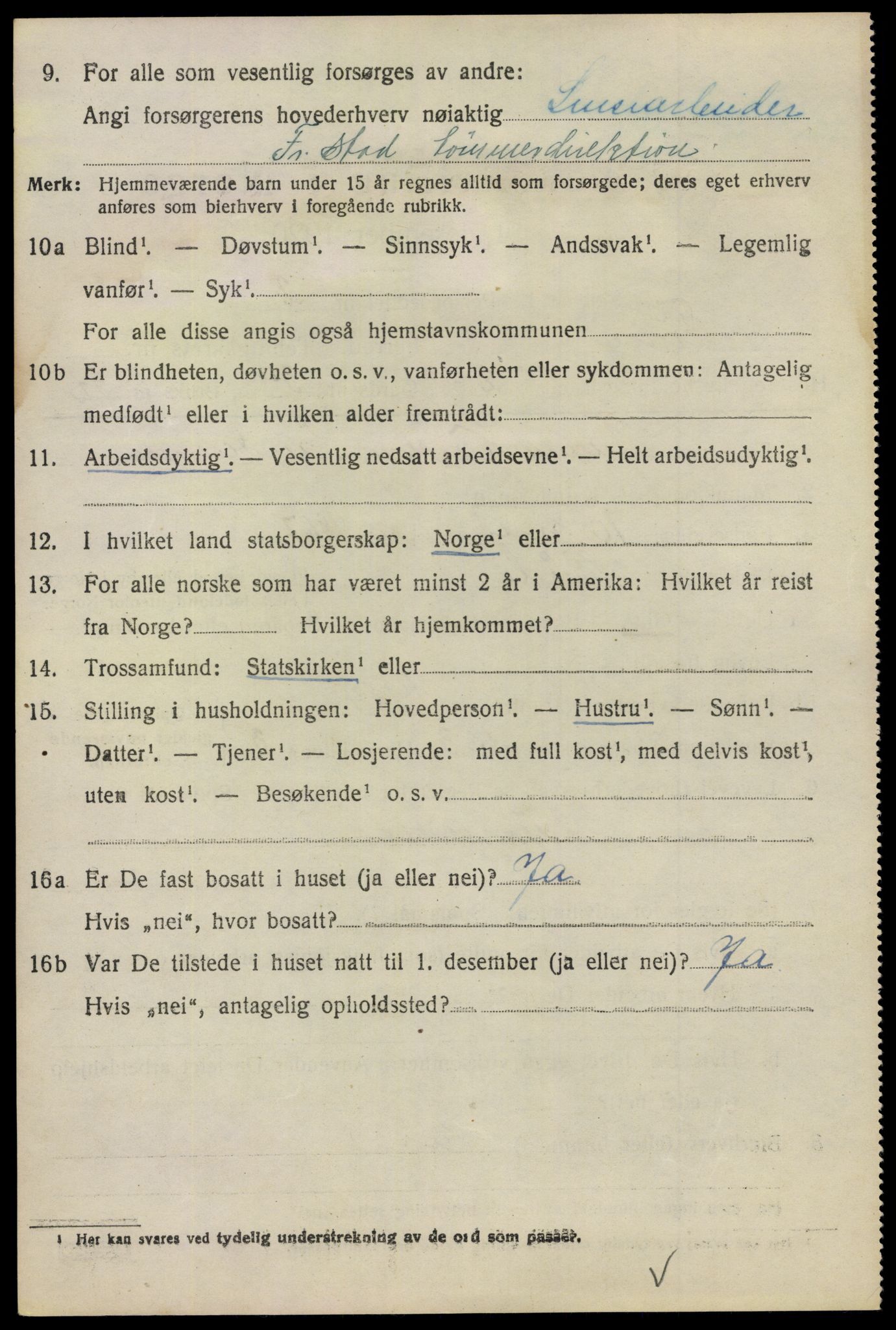 SAO, 1920 census for Tune, 1920, p. 2433