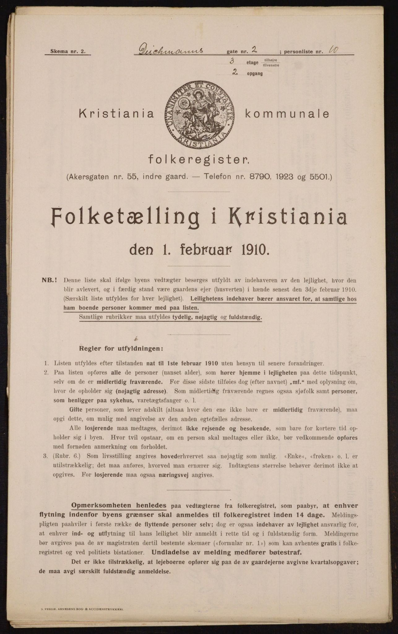 OBA, Municipal Census 1910 for Kristiania, 1910, p. 14779