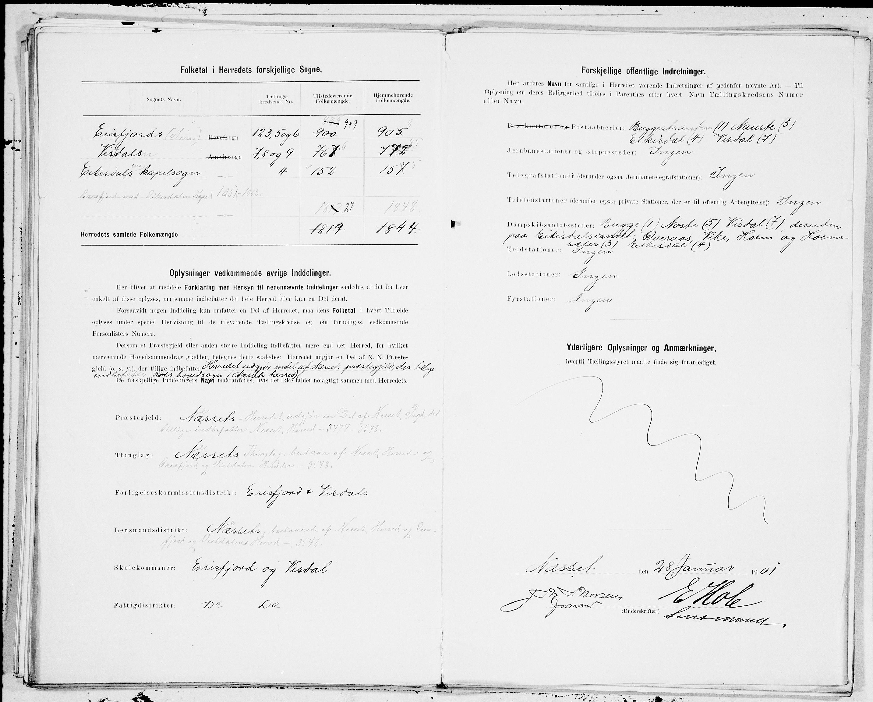 SAT, 1900 census for Eresfjord og Vistdal, 1900, p. 21