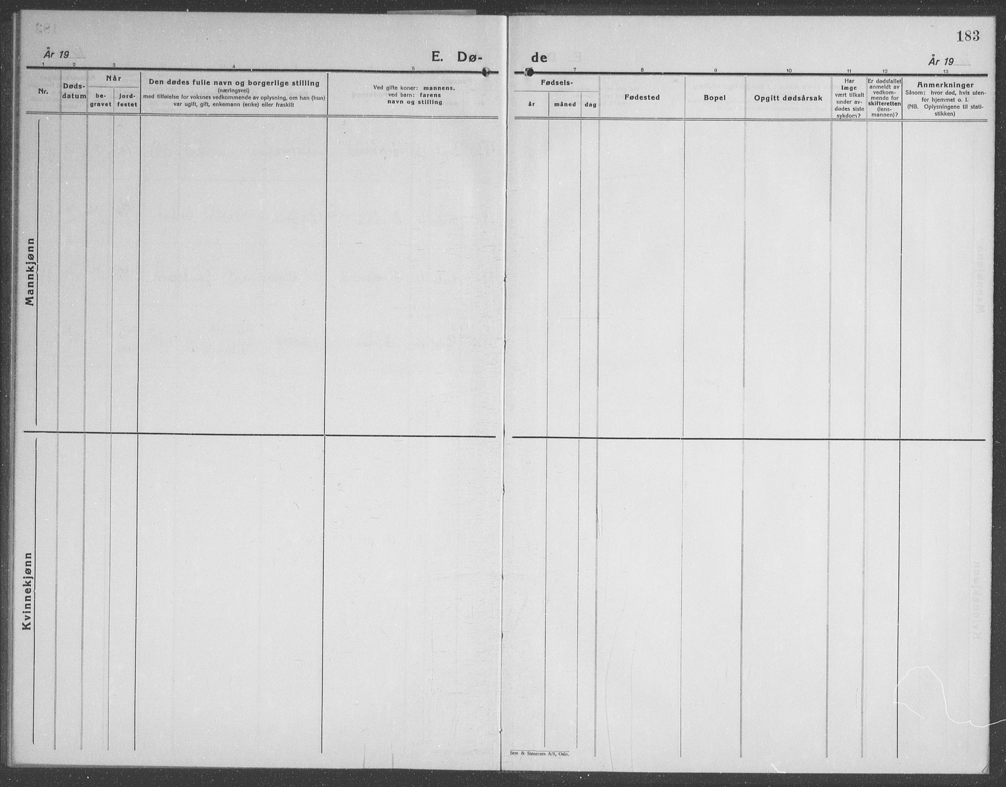 Ministerialprotokoller, klokkerbøker og fødselsregistre - Nord-Trøndelag, AV/SAT-A-1458/749/L0481: Parish register (copy) no. 749C03, 1933-1945, p. 183