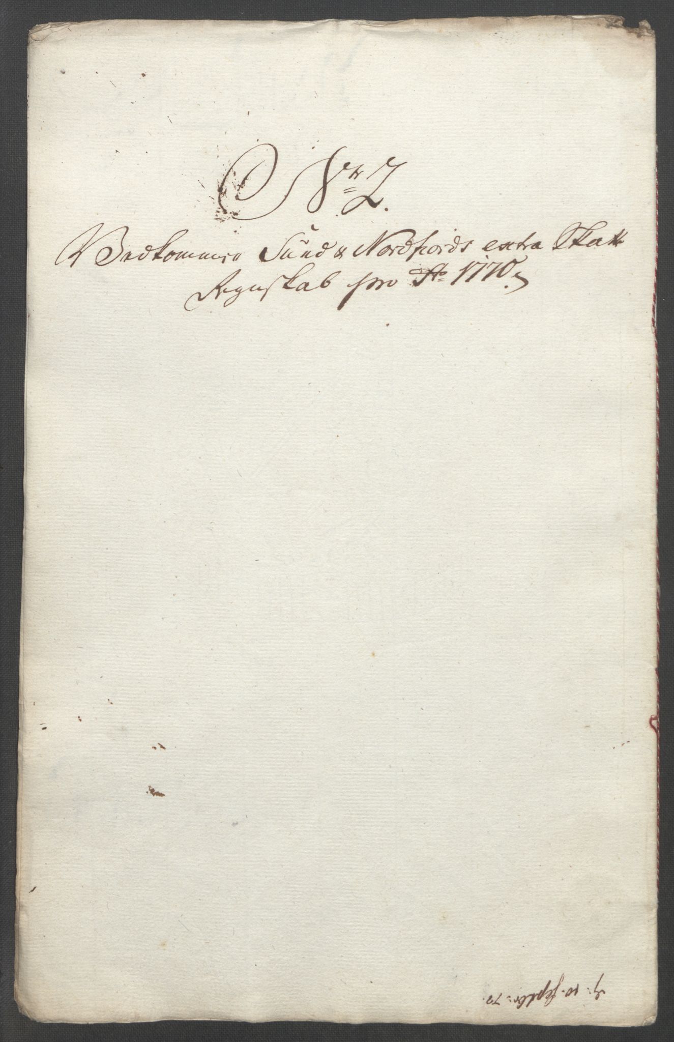 Rentekammeret inntil 1814, Reviderte regnskaper, Fogderegnskap, RA/EA-4092/R53/L3550: Ekstraskatten Sunn- og Nordfjord, 1762-1771, p. 311