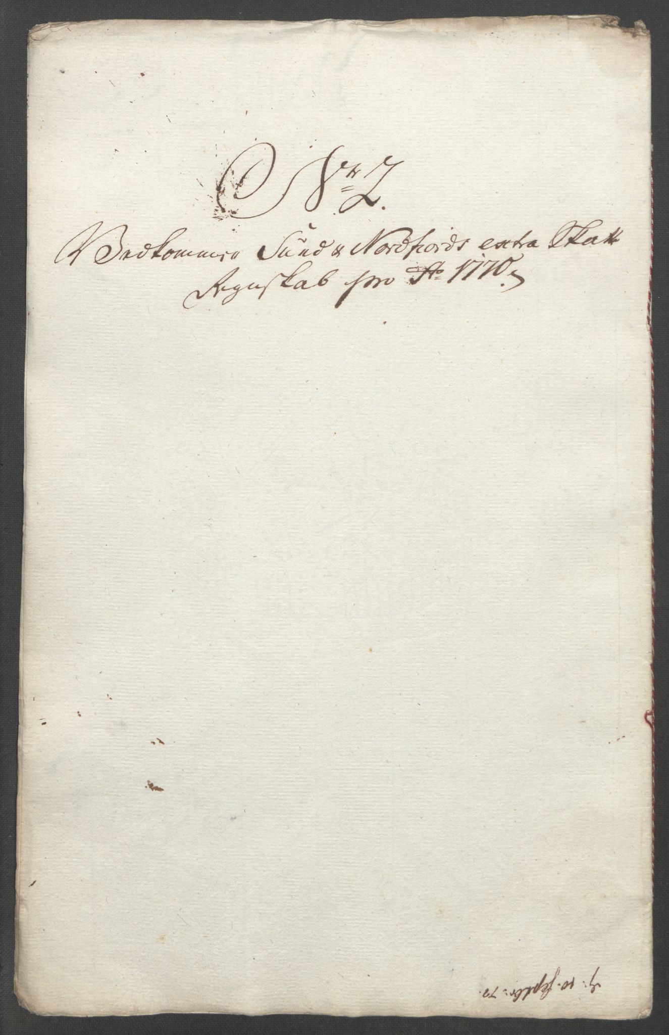 Rentekammeret inntil 1814, Reviderte regnskaper, Fogderegnskap, AV/RA-EA-4092/R53/L3550: Ekstraskatten Sunn- og Nordfjord, 1762-1771, p. 311