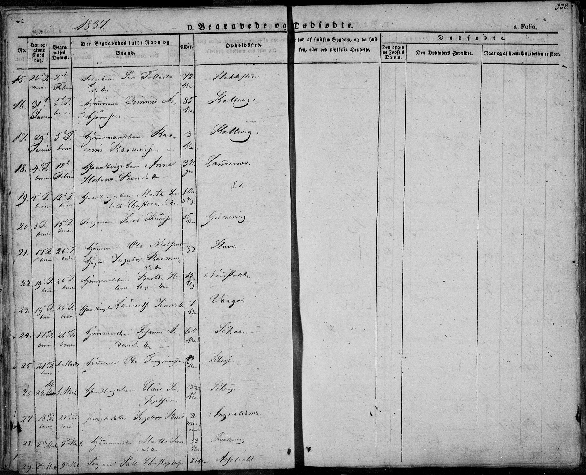 Avaldsnes sokneprestkontor, AV/SAST-A -101851/H/Ha/Haa/L0005: Parish register (official) no. A 5.2, 1825-1841, p. 338