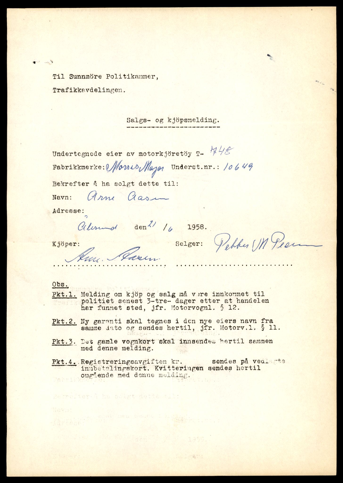 Møre og Romsdal vegkontor - Ålesund trafikkstasjon, AV/SAT-A-4099/F/Fe/L0008: Registreringskort for kjøretøy T 747 - T 894, 1927-1998, p. 105