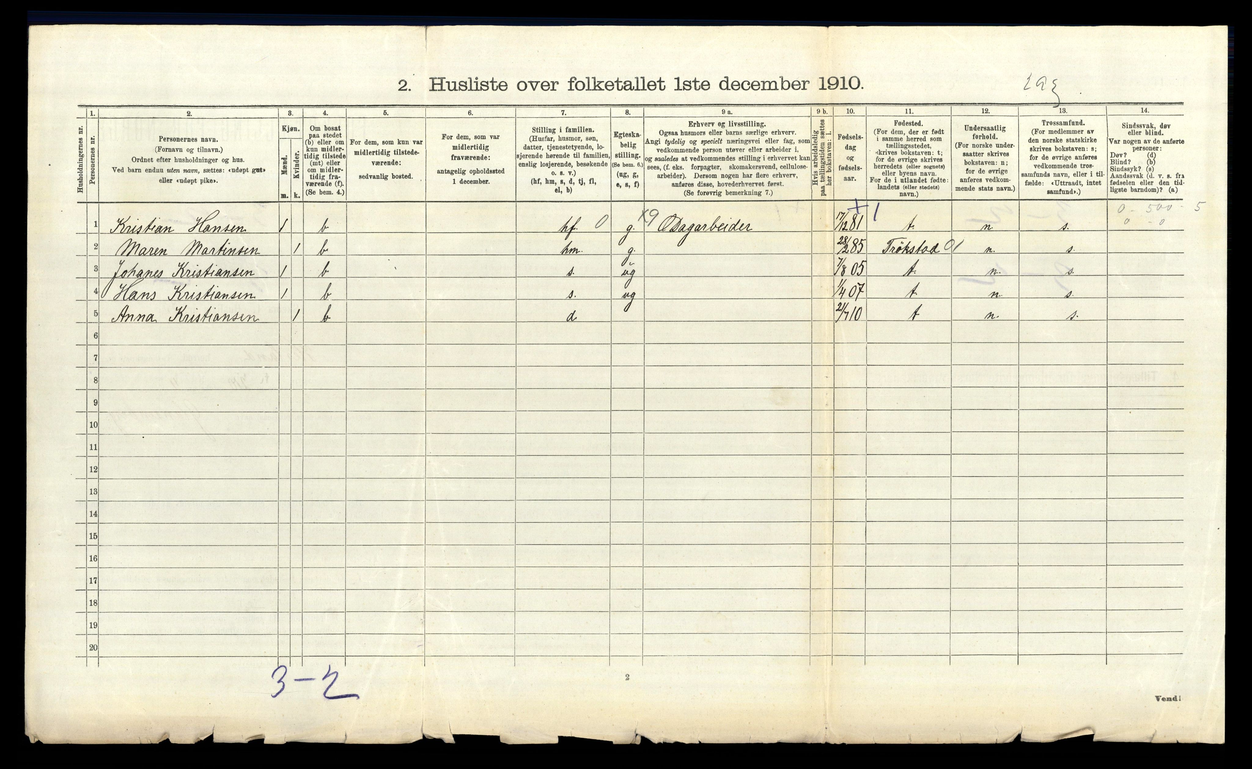 RA, 1910 census for Eidsberg, 1910, p. 1785