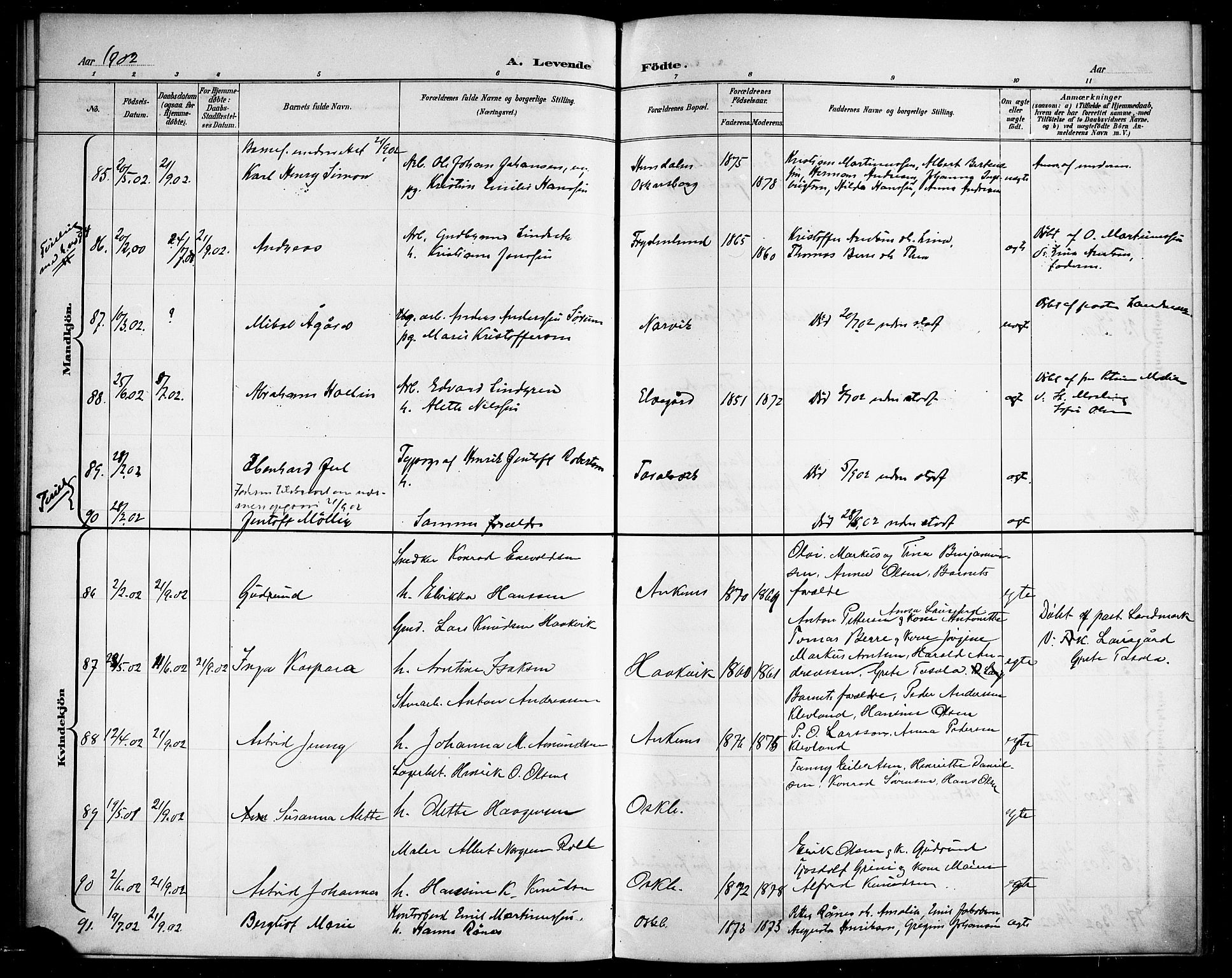 Ministerialprotokoller, klokkerbøker og fødselsregistre - Nordland, SAT/A-1459/866/L0953: Parish register (copy) no. 866C02, 1900-1905