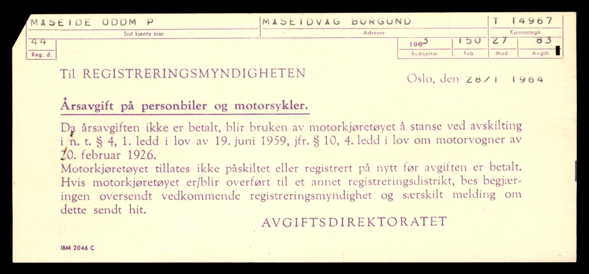 Møre og Romsdal vegkontor - Ålesund trafikkstasjon, AV/SAT-A-4099/F/Fe/L0049: Registreringskort for kjøretøy T 14864 - T 18613, 1927-1998, p. 2467