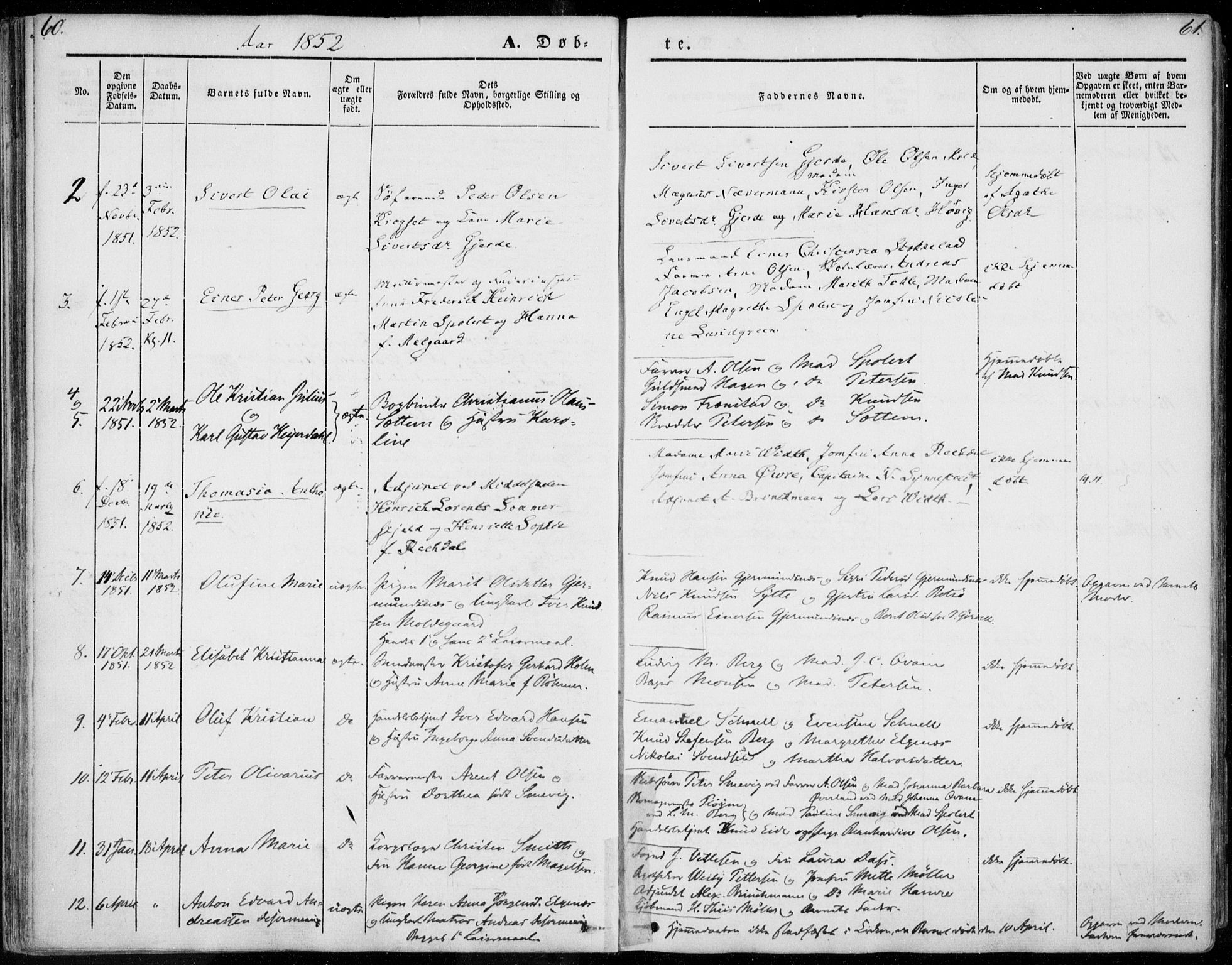 Ministerialprotokoller, klokkerbøker og fødselsregistre - Møre og Romsdal, SAT/A-1454/558/L0689: Parish register (official) no. 558A03, 1843-1872, p. 60-61