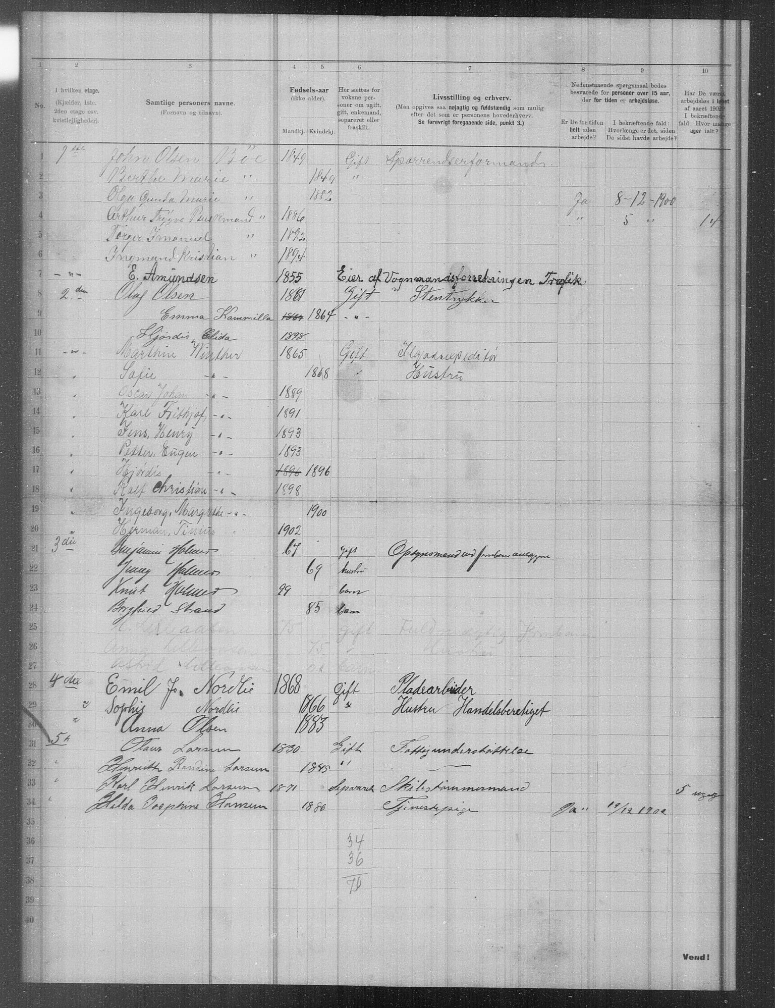 OBA, Municipal Census 1902 for Kristiania, 1902, p. 11116