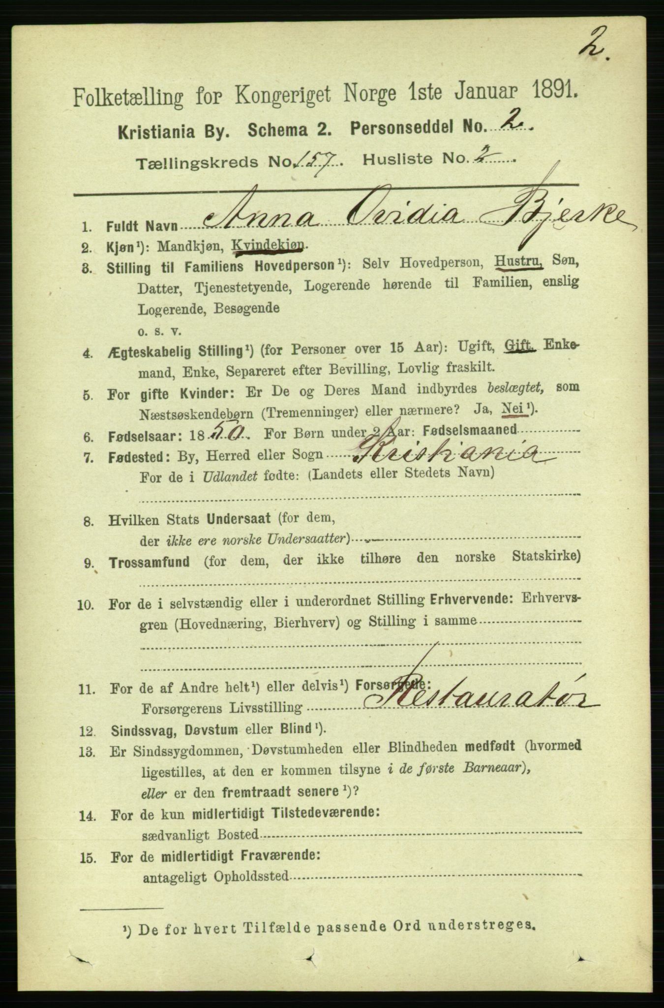 RA, 1891 census for 0301 Kristiania, 1891, p. 89254