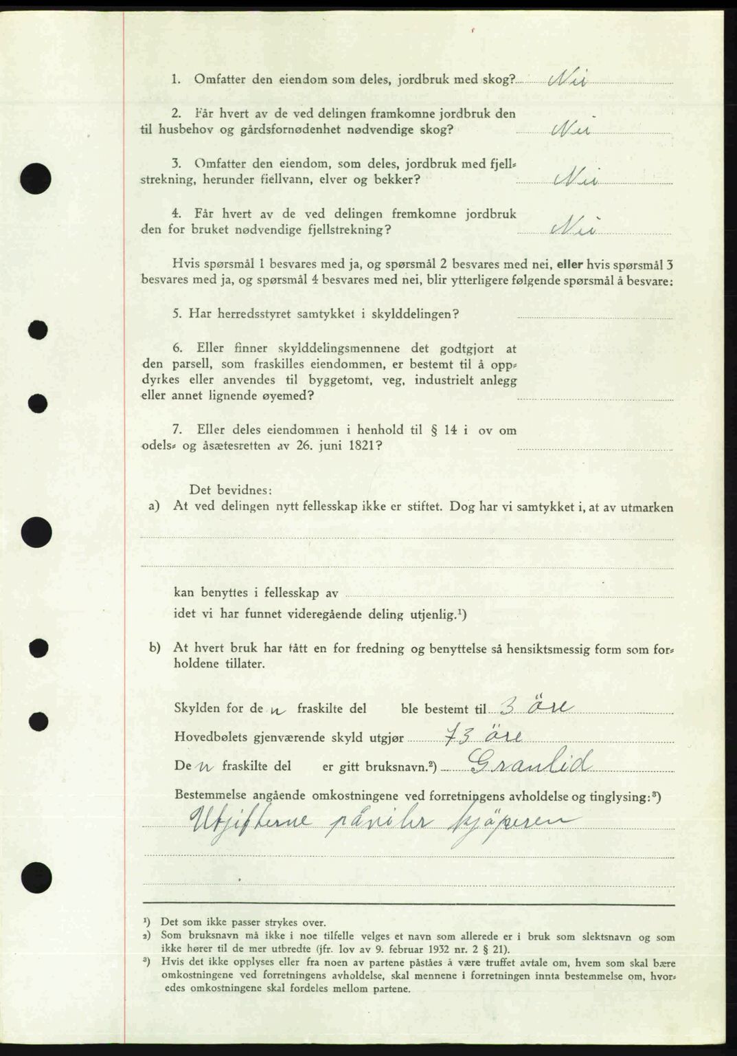 Nordre Sunnmøre sorenskriveri, AV/SAT-A-0006/1/2/2C/2Ca: Mortgage book no. A24, 1947-1947, Diary no: : 1036/1947