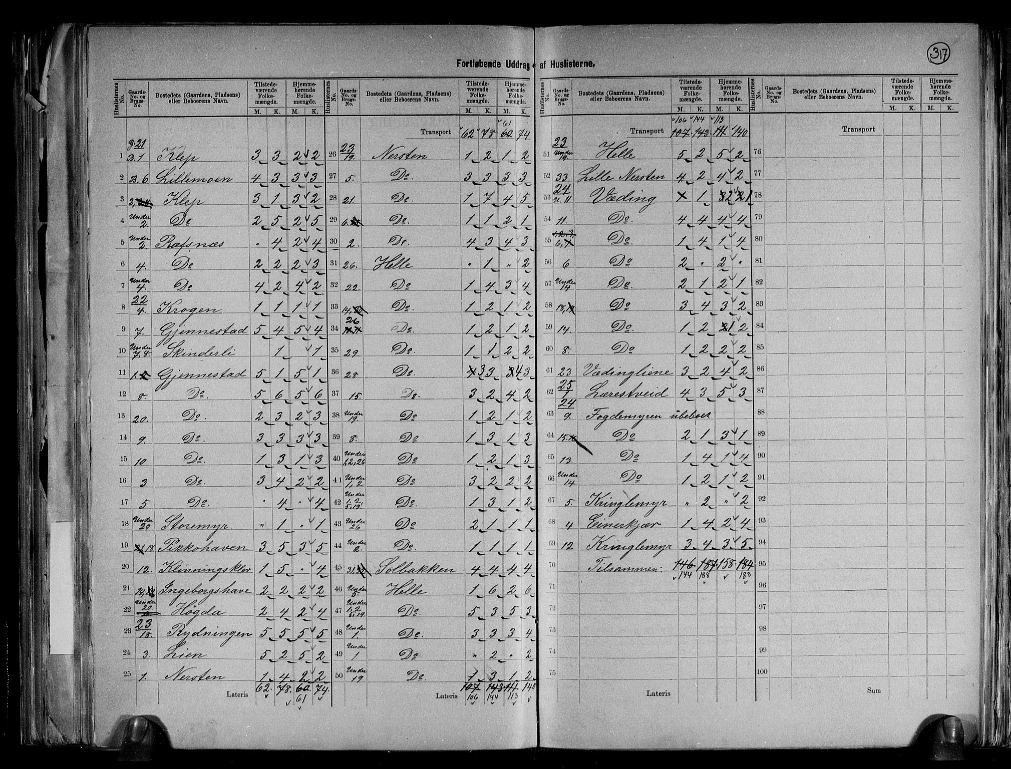 RA, 1891 census for 0920 Øyestad, 1891, p. 11