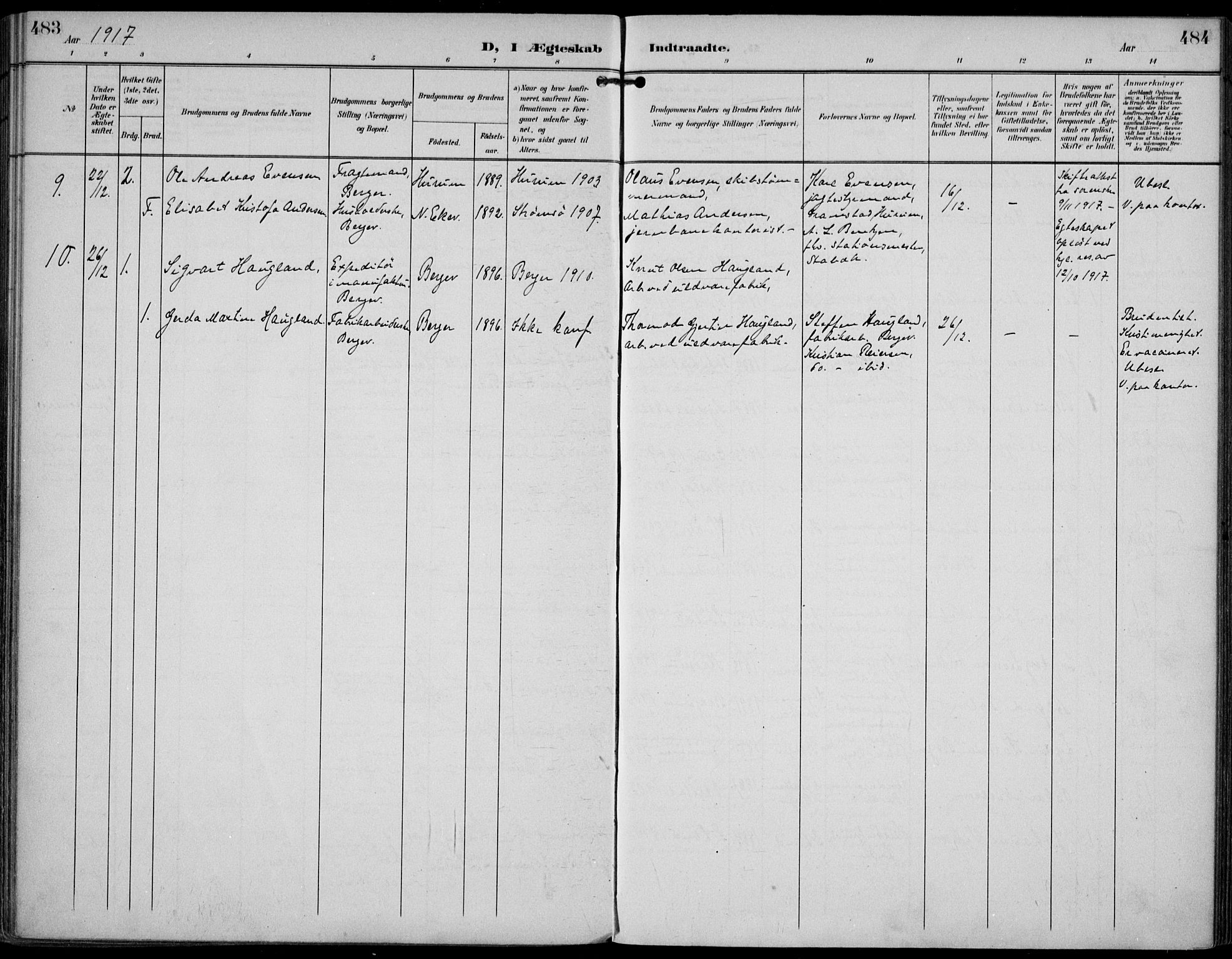 Strømm kirkebøker, SAKO/A-322/F/Fa/L0005: Parish register (official) no. I 5, 1898-1919, p. 483-484