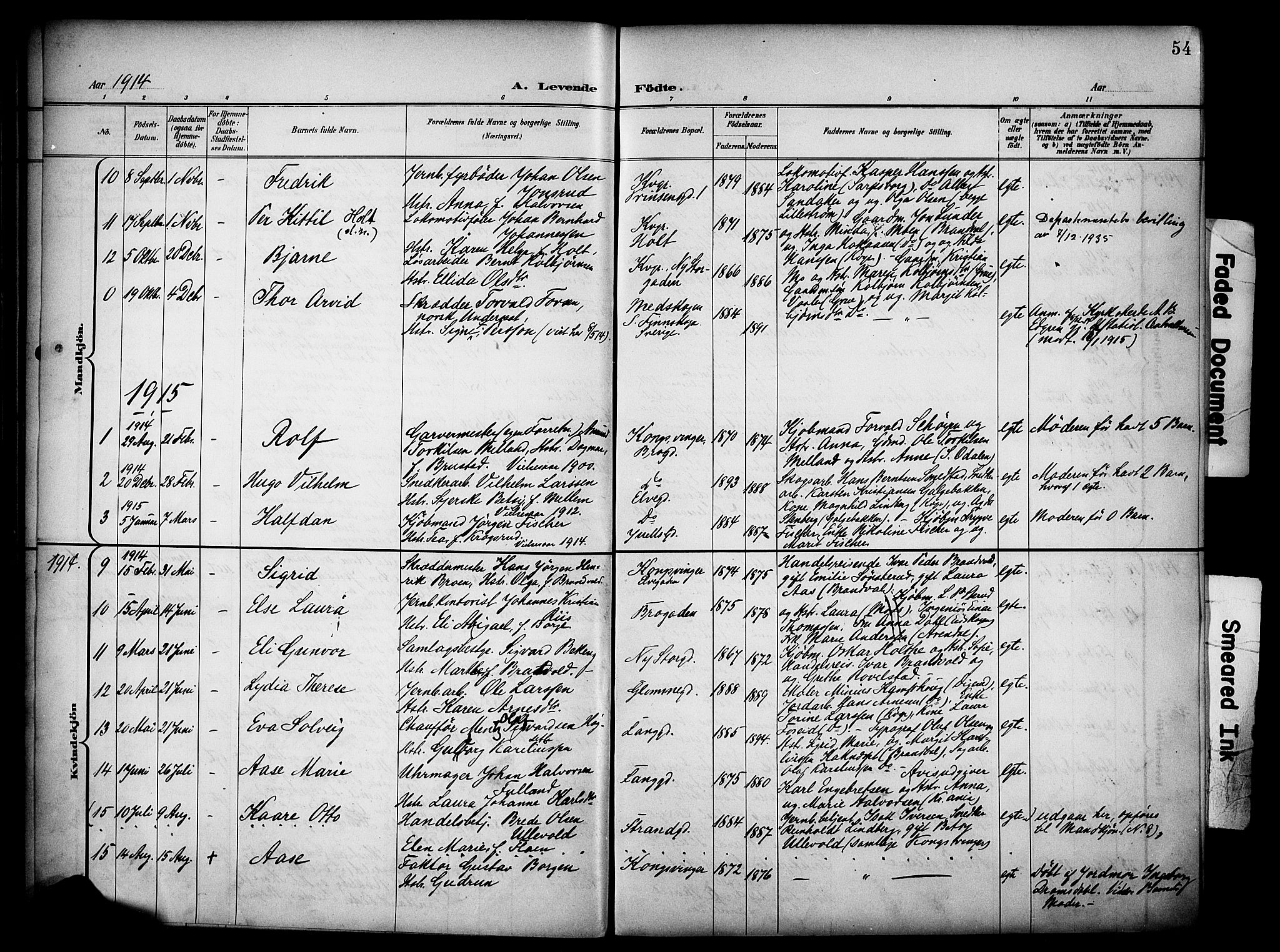 Vinger prestekontor, SAH/PREST-024/H/Ha/Haa/L0016: Parish register (official) no. 16, 1898-1920, p. 54