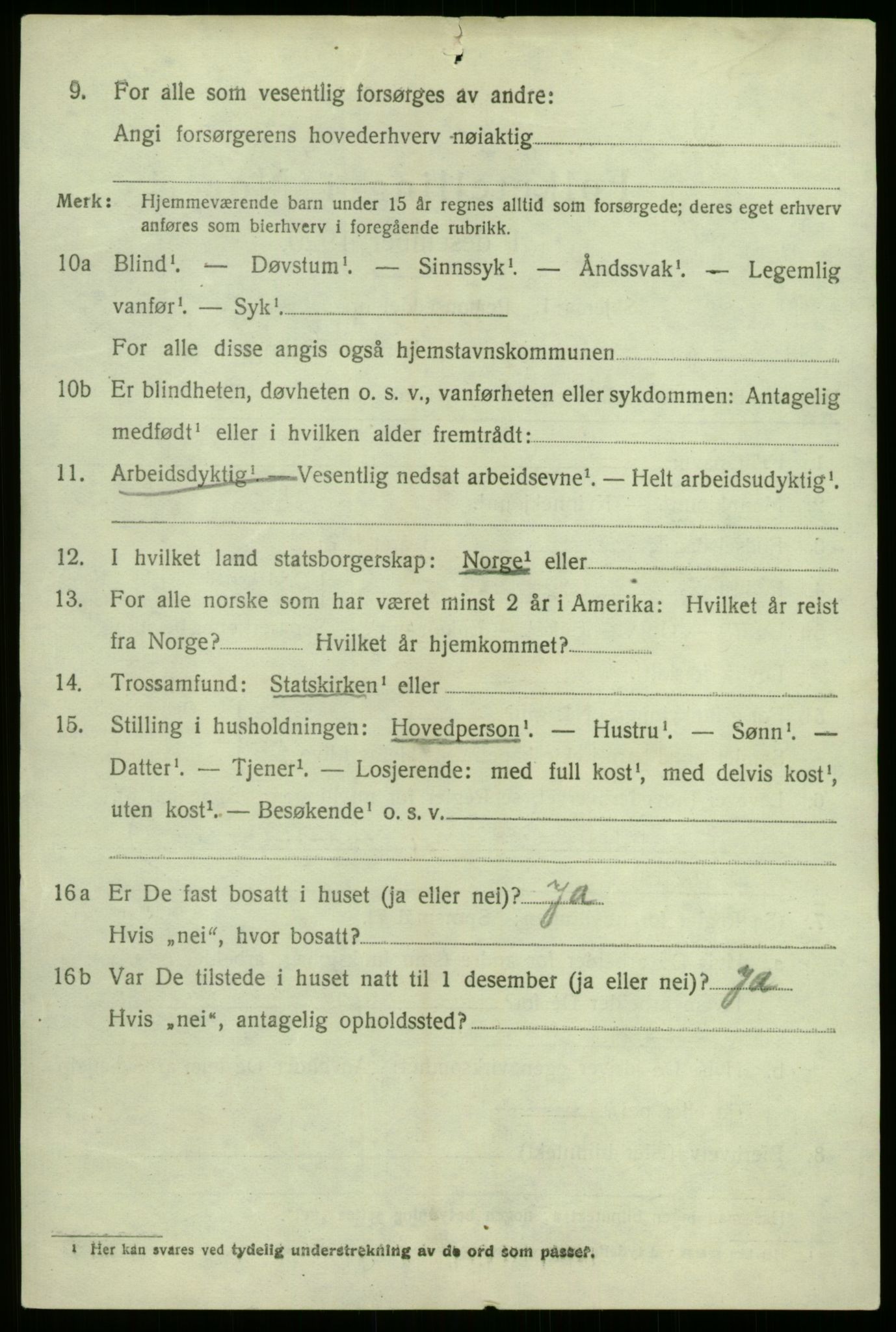 SAB, 1920 census for Kyrkjebø, 1920, p. 3856