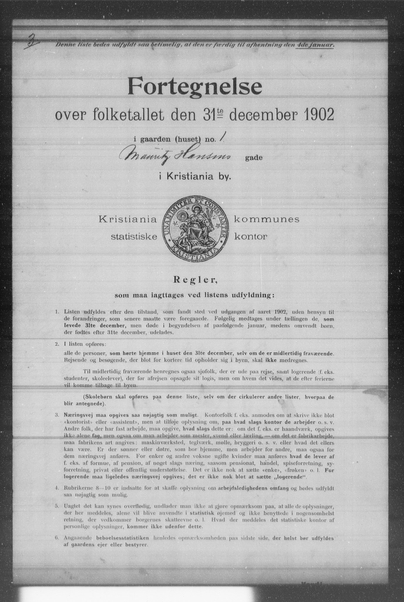 OBA, Municipal Census 1902 for Kristiania, 1902, p. 12335