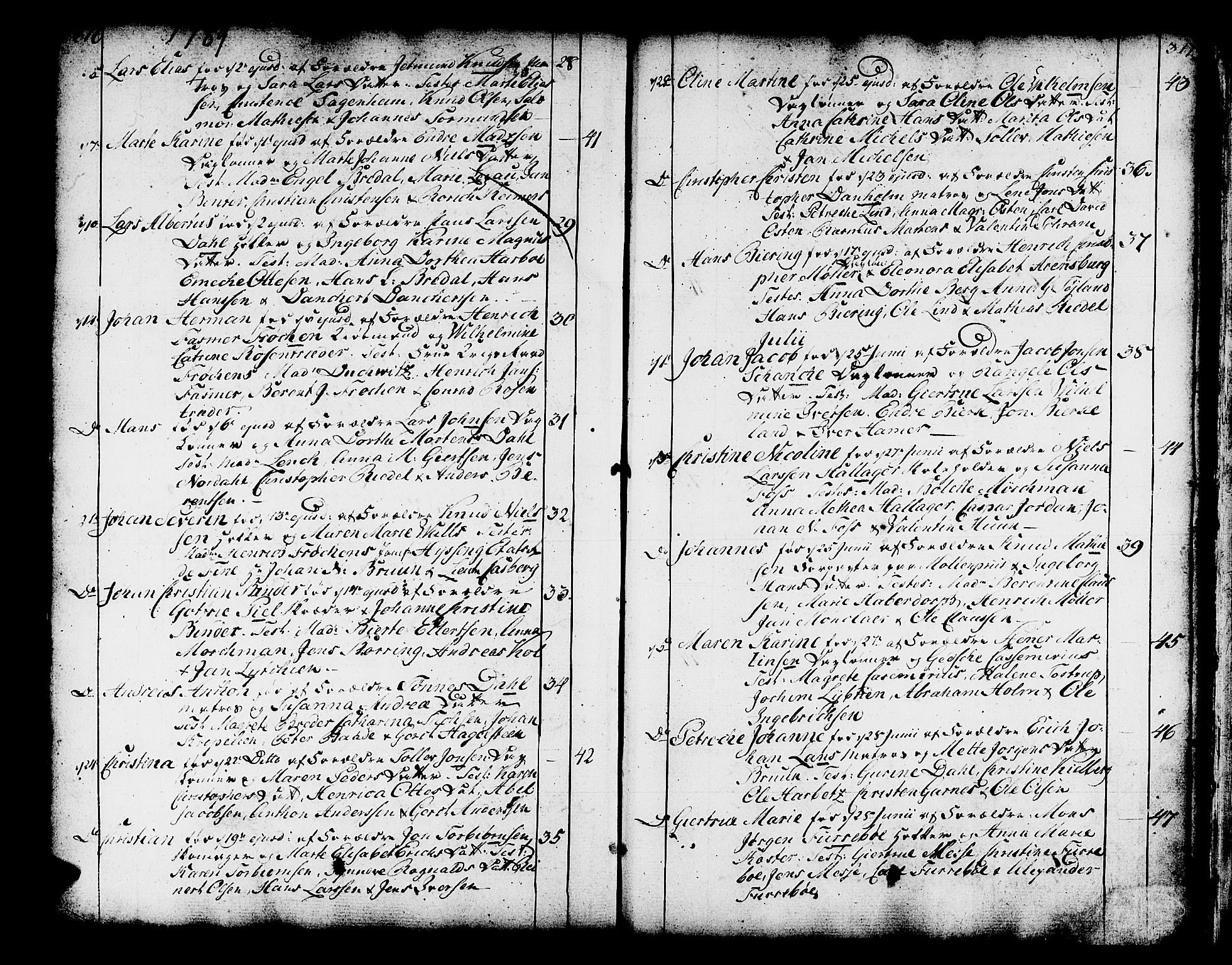 Domkirken sokneprestembete, AV/SAB-A-74801/H/Haa/L0003: Parish register (official) no. A 3, 1758-1789, p. 316-317