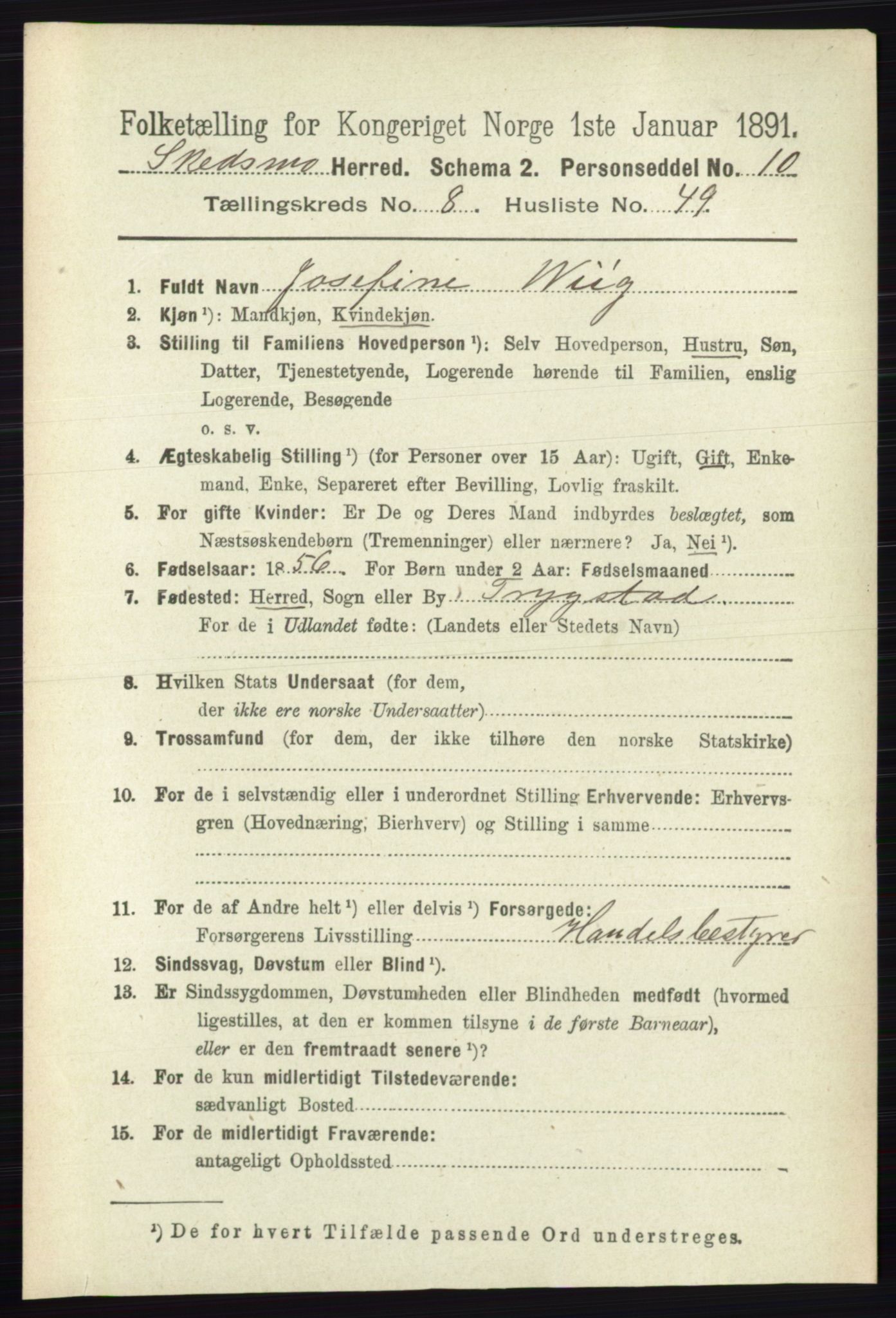 RA, 1891 census for 0231 Skedsmo, 1891, p. 4476