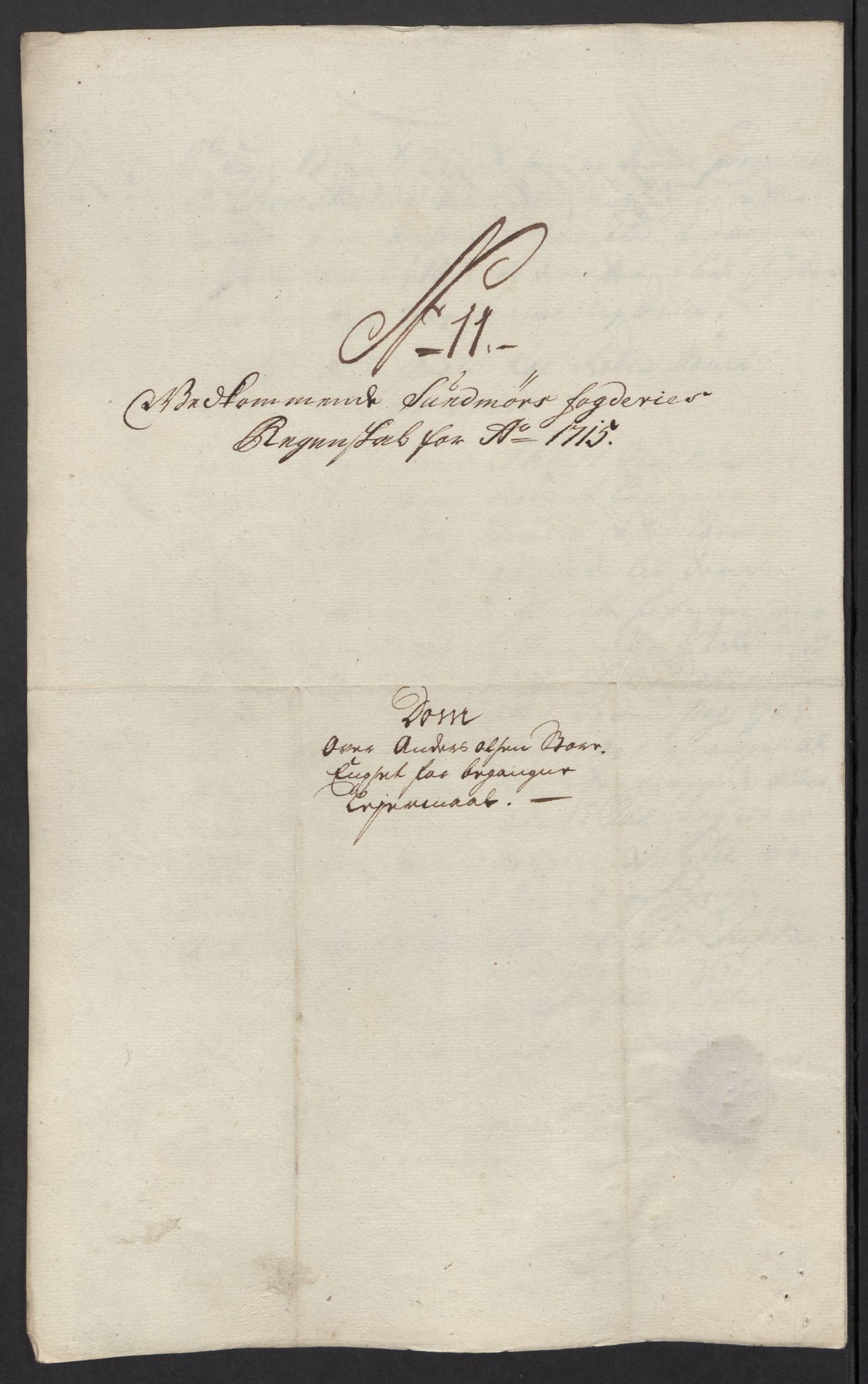 Rentekammeret inntil 1814, Reviderte regnskaper, Fogderegnskap, AV/RA-EA-4092/R54/L3567: Fogderegnskap Sunnmøre, 1715, p. 170