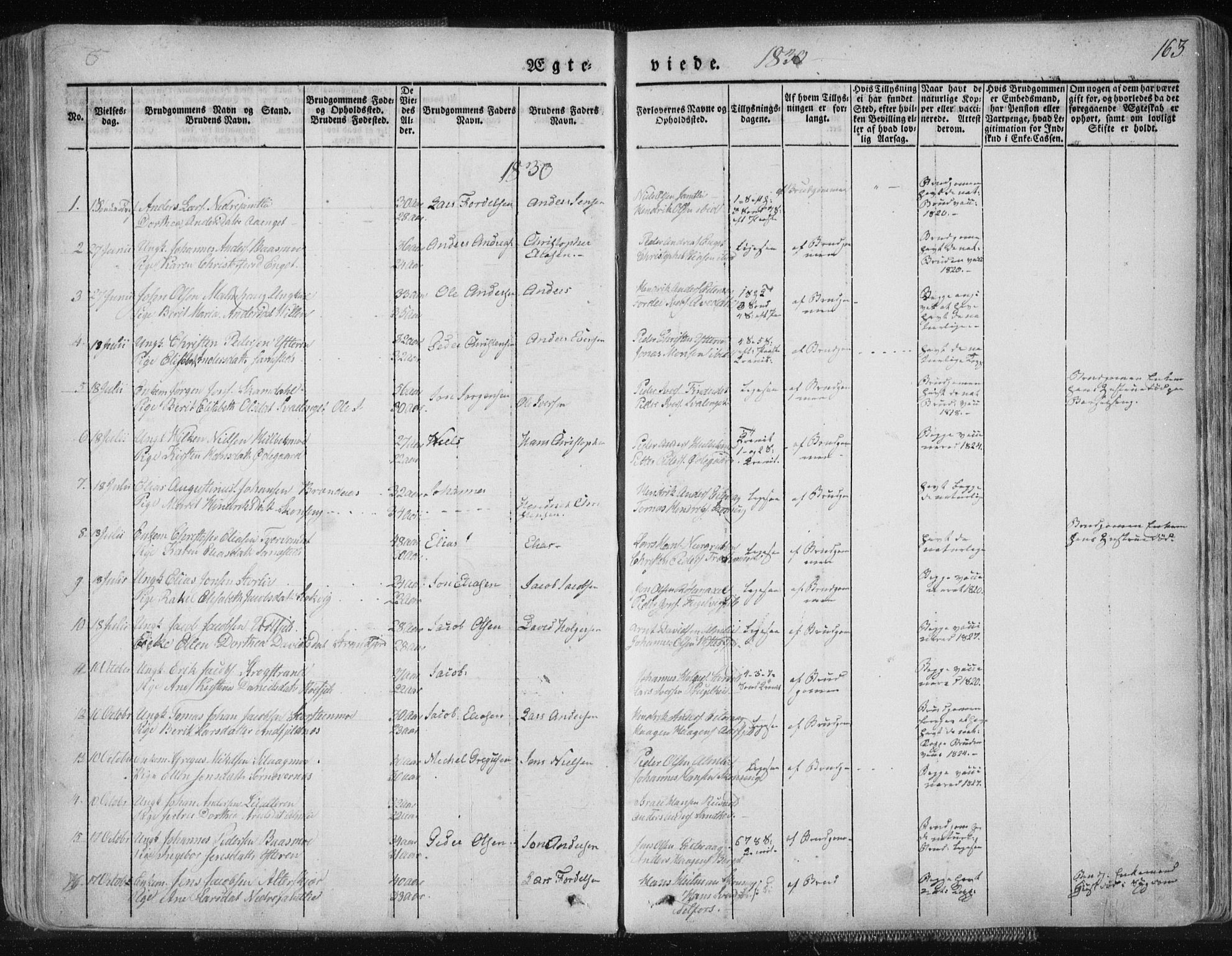 Ministerialprotokoller, klokkerbøker og fødselsregistre - Nordland, AV/SAT-A-1459/827/L0390: Parish register (official) no. 827A02, 1826-1841, p. 163