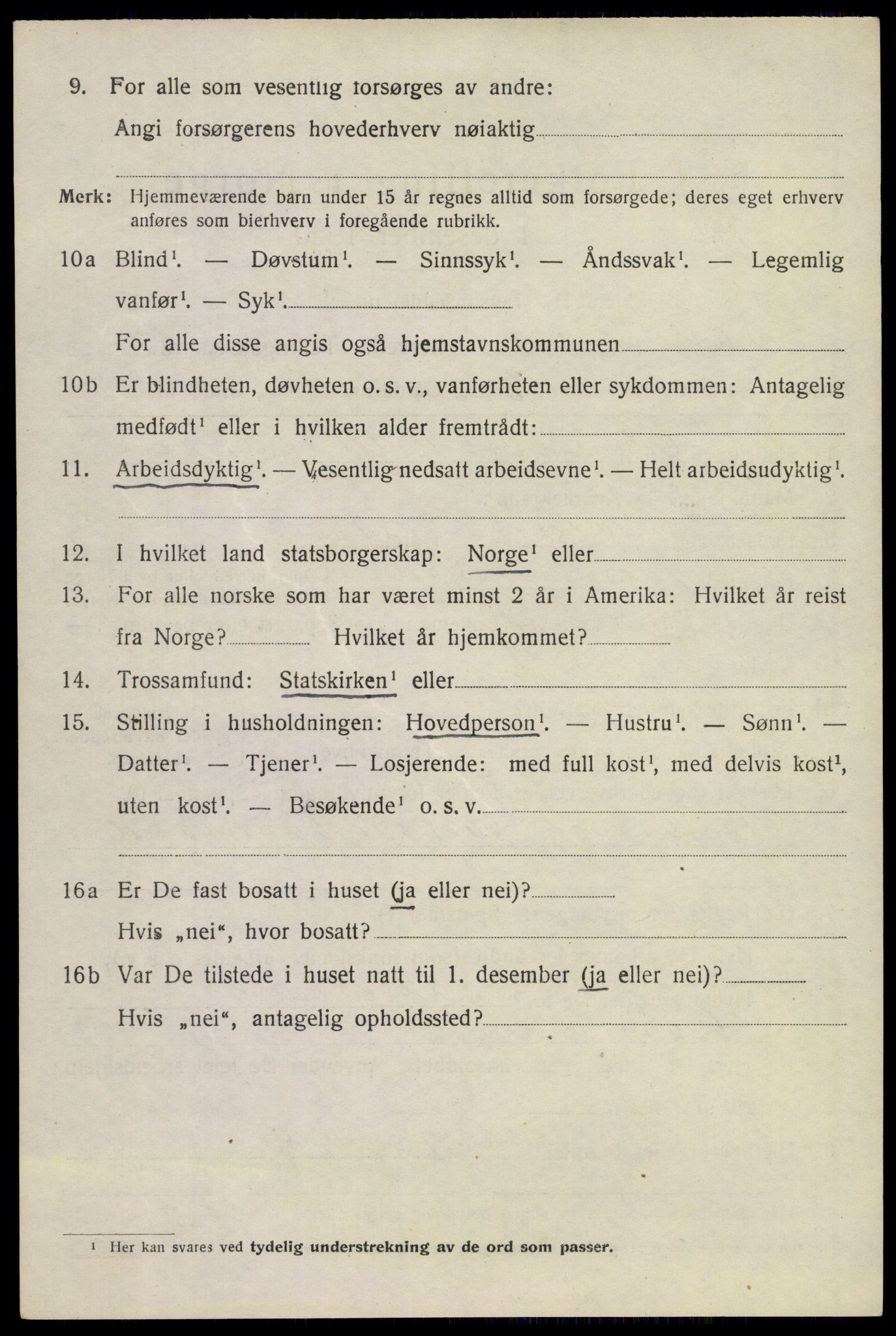 SAKO, 1920 census for Sandeherred, 1920, p. 9573