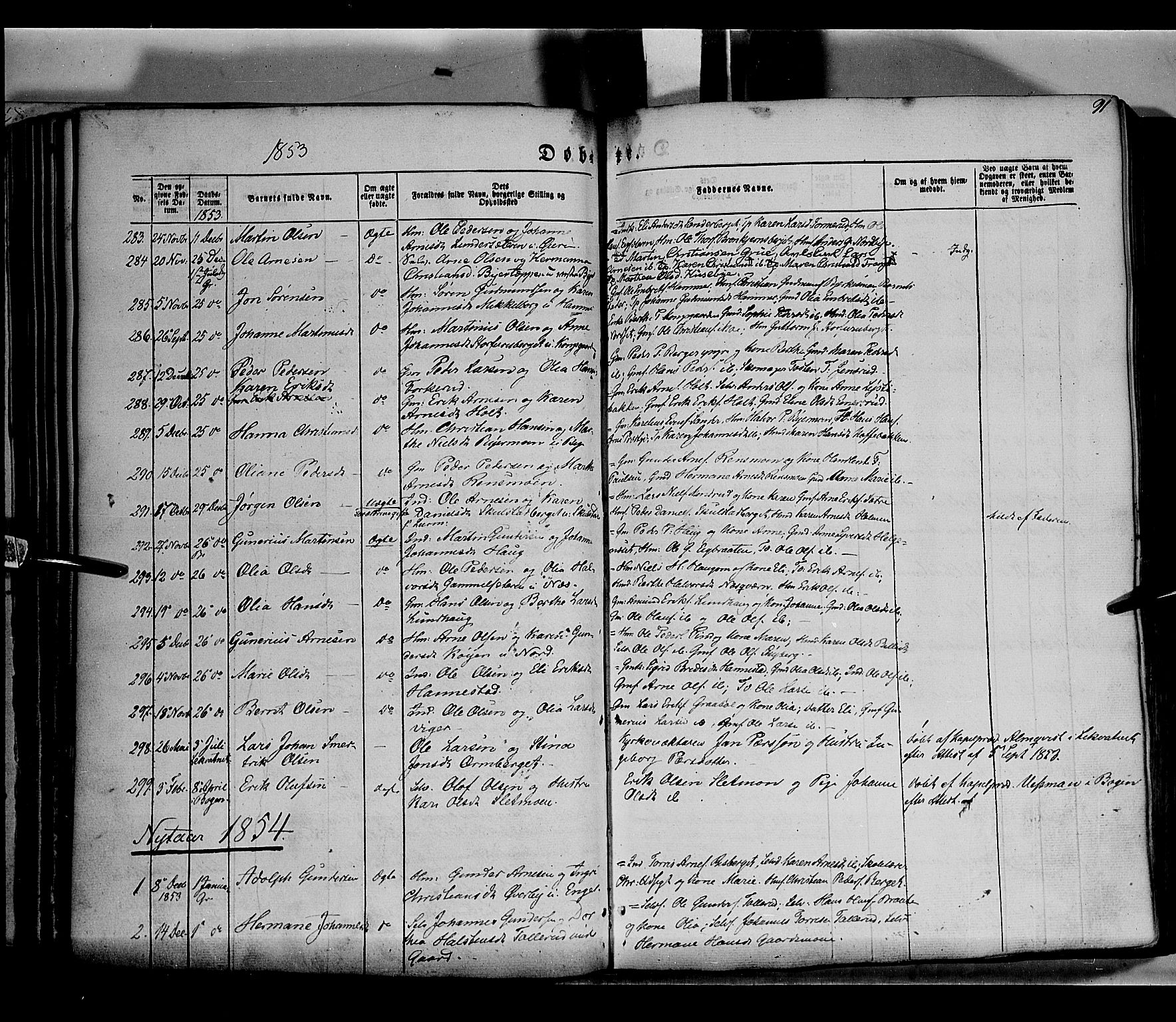 Grue prestekontor, AV/SAH-PREST-036/H/Ha/Haa/L0008: Parish register (official) no. 8, 1847-1858, p. 91